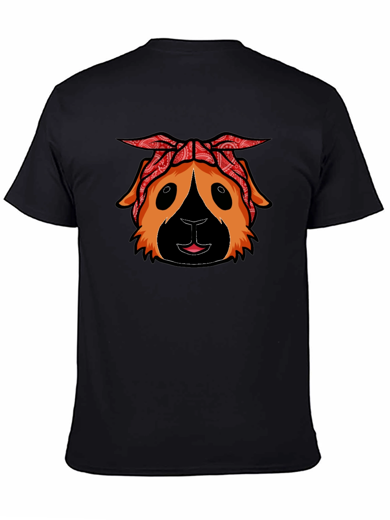 Guinea Pig Bandana T-Shirt - Black