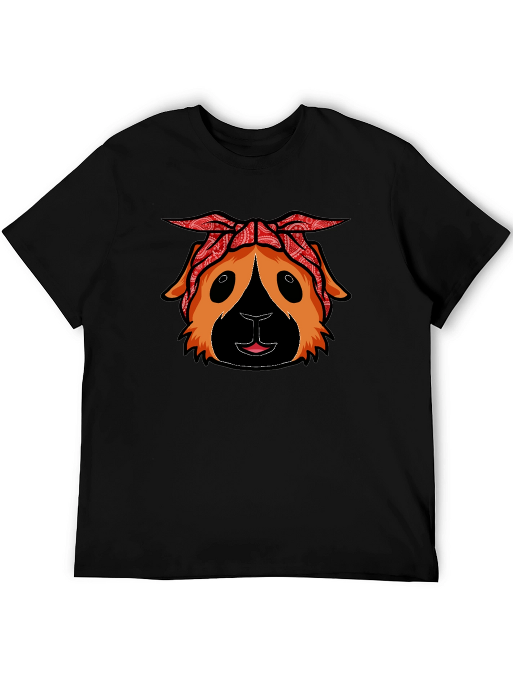 Guinea Pig Bandana T-Shirt - Black