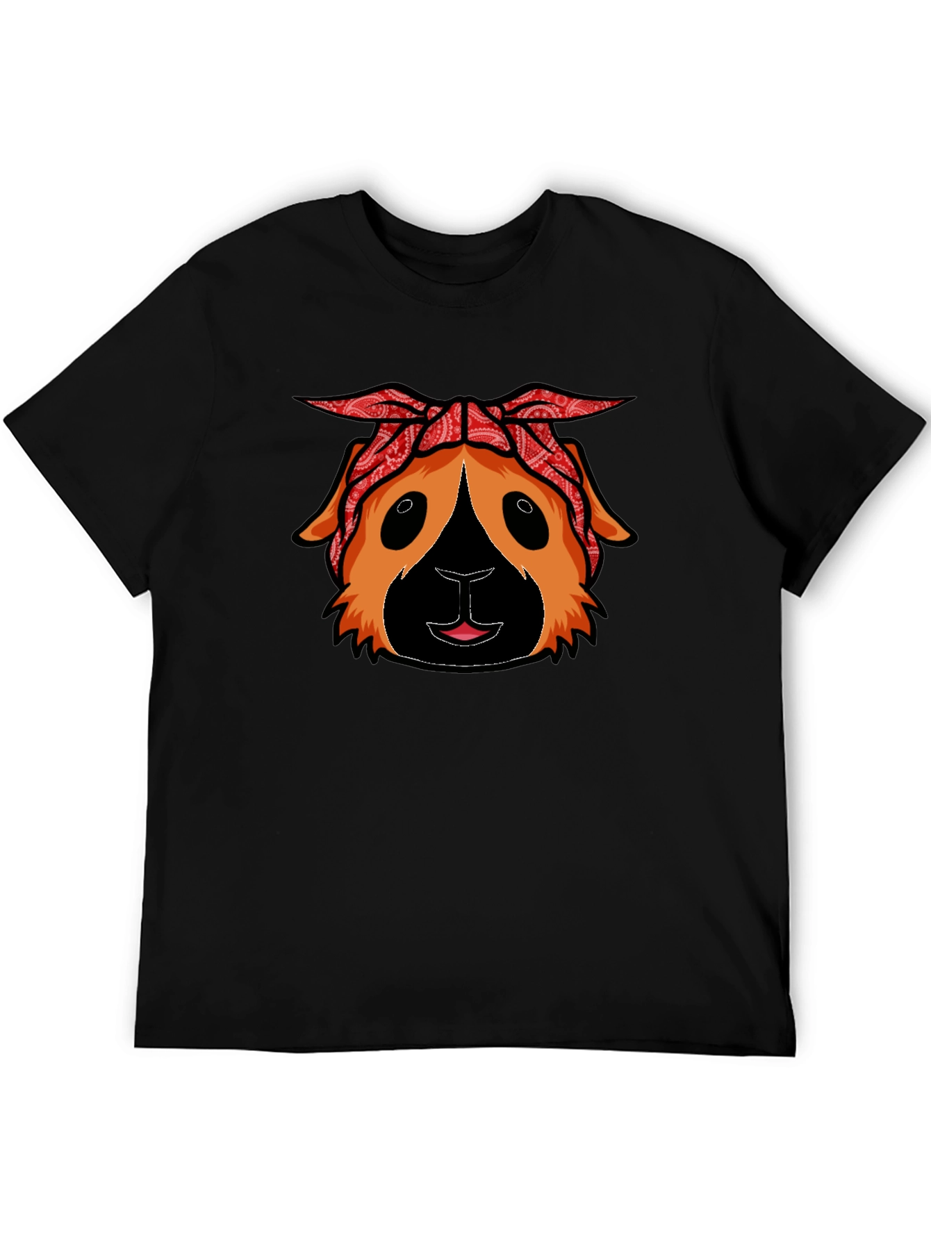 Guinea Pig Bandana T-Shirt - Black