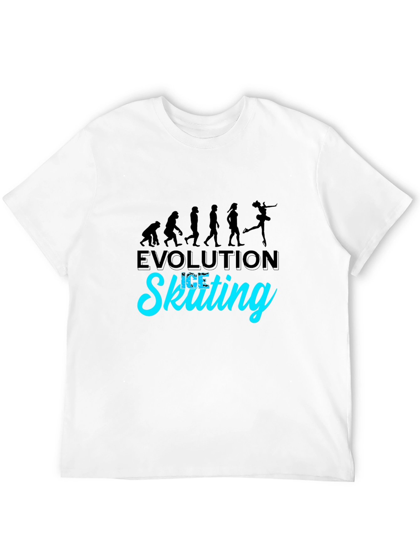 Evolution of Ice Skating Black T-Shirt