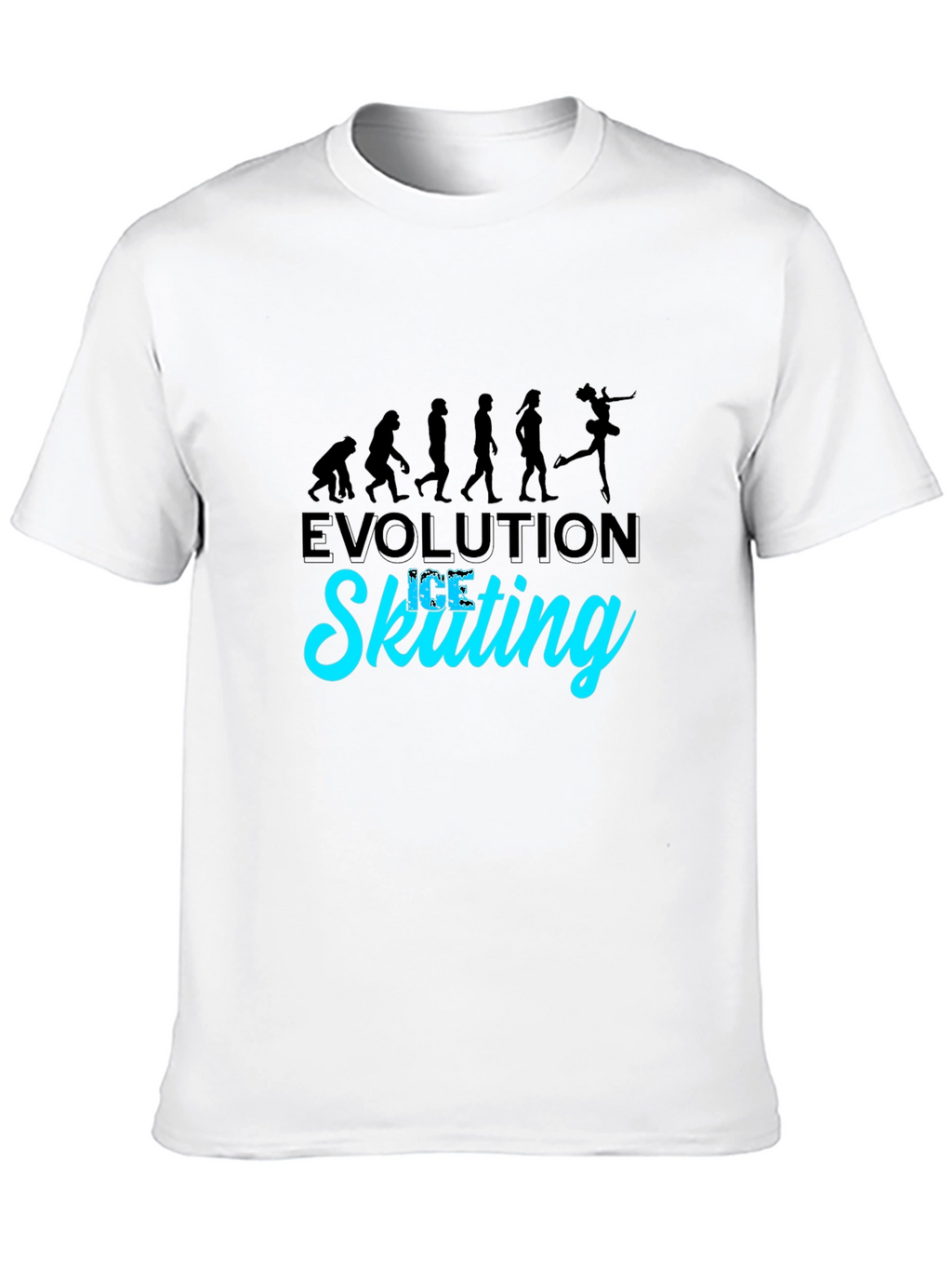 Evolution of Ice Skating Black T-Shirt