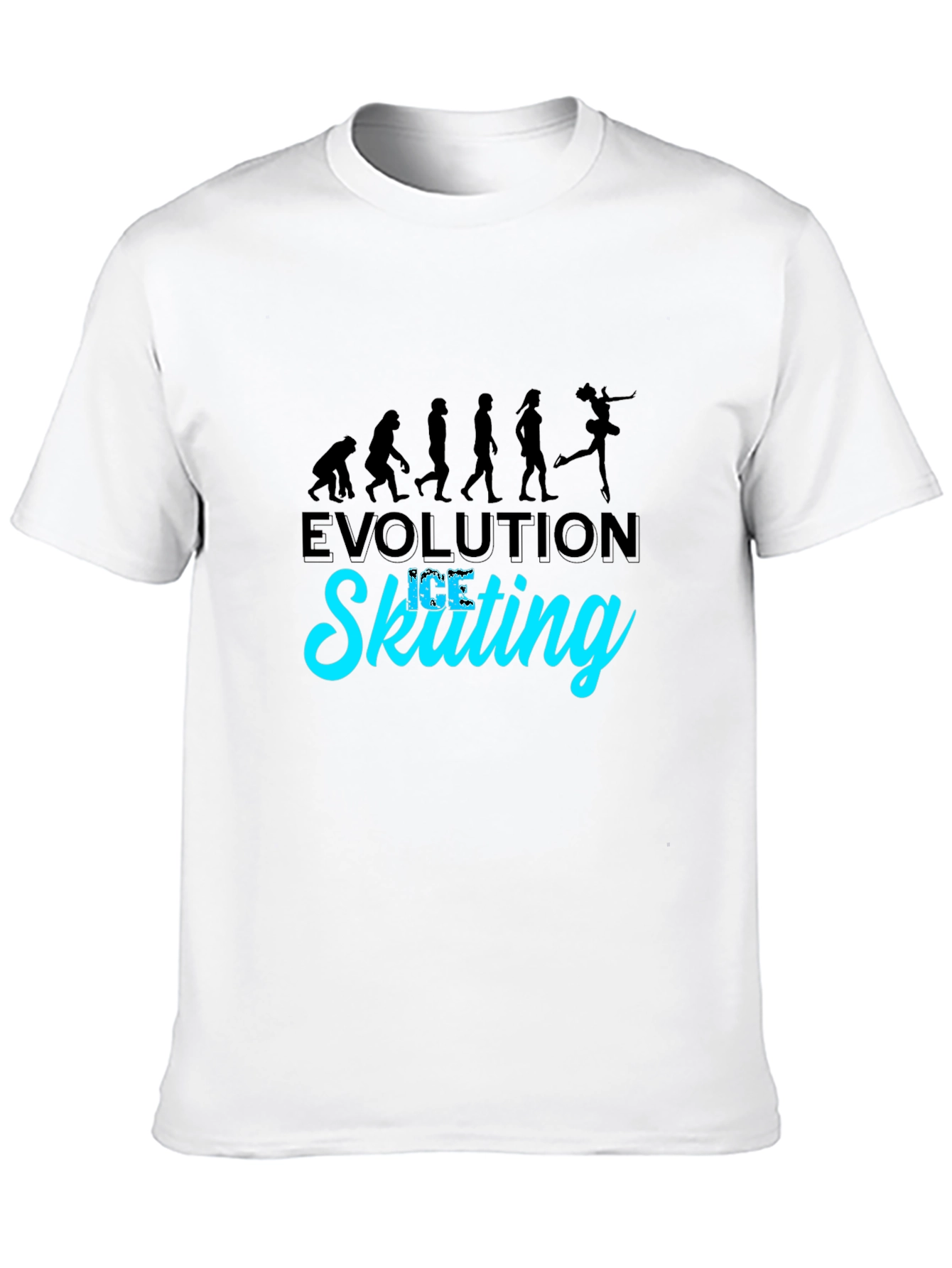 Evolution of Ice Skating Black T-Shirt