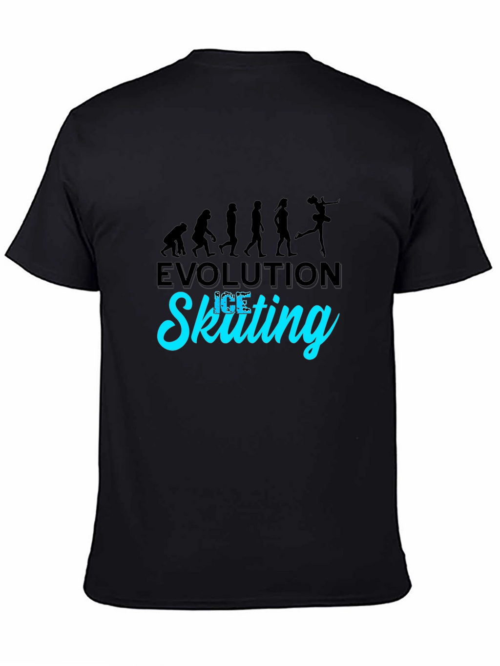 Evolution of Ice Skating Black T-Shirt