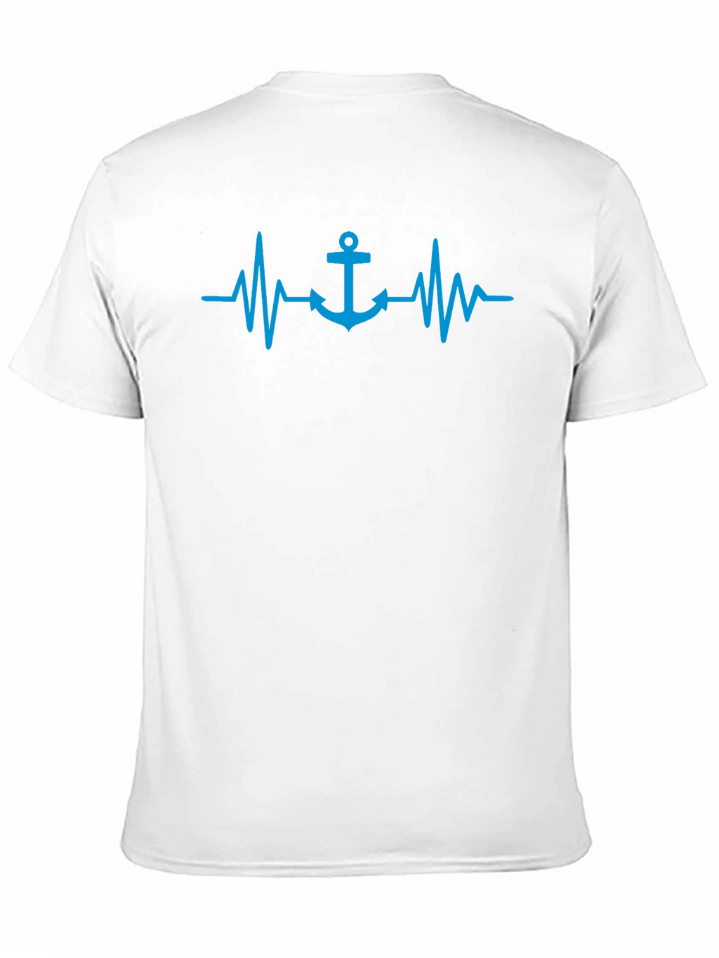 Anchor Heartbeat Graphic Tee - Nautical Style