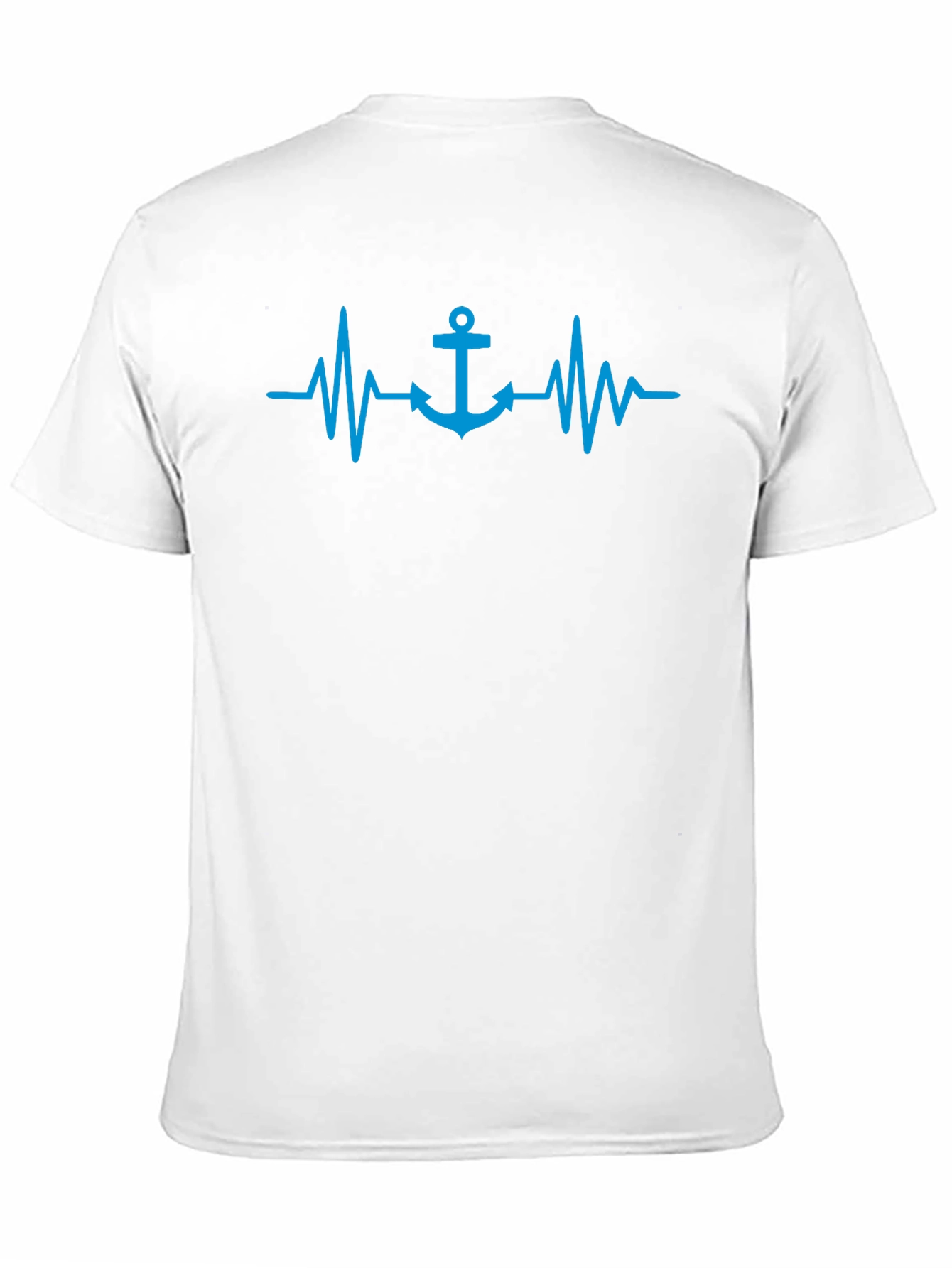 Anchor Heartbeat Graphic Tee - Nautical Style
