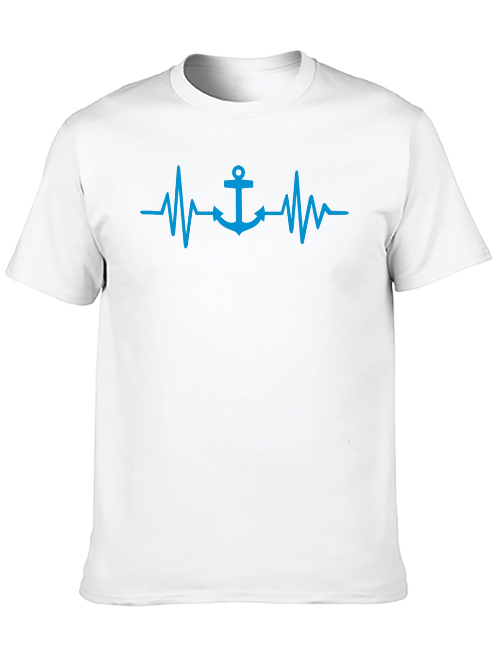 Anchor Heartbeat Graphic Tee - Nautical Style