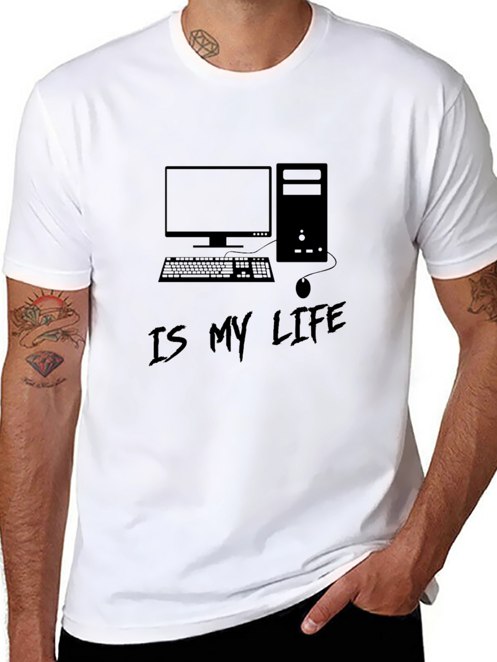 Gamer Life T-Shirt - Black Computer Graphic Tee
