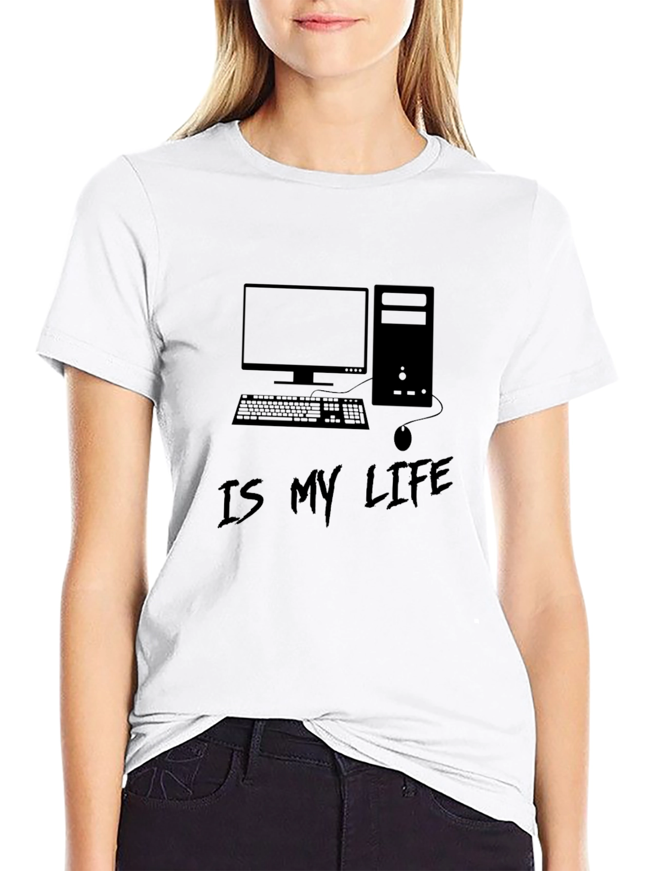 Gamer Life T-Shirt - Black Computer Graphic Tee