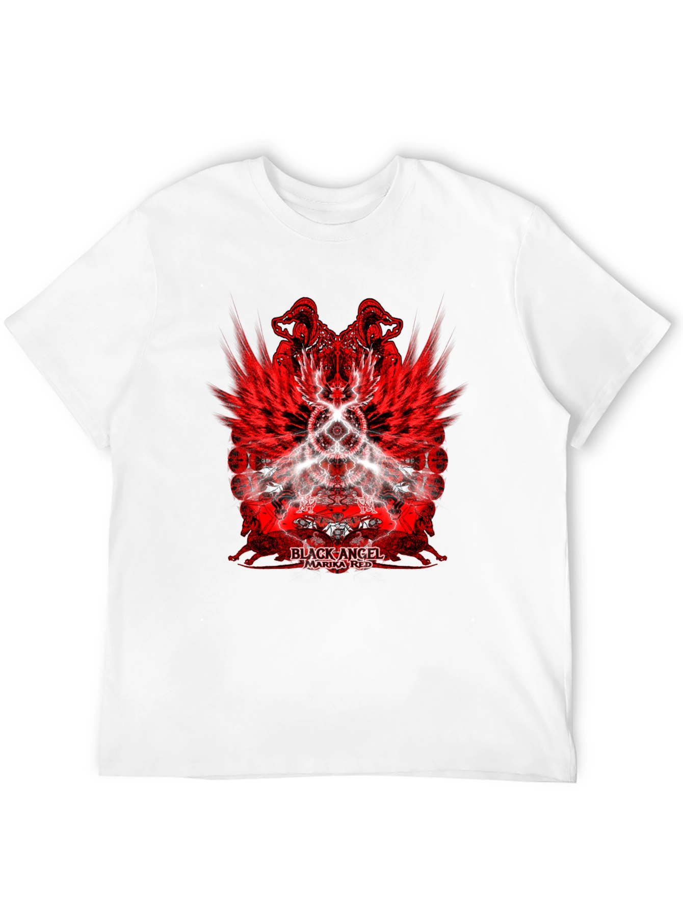 Black Angel Marika Red Graphic T-Shirt