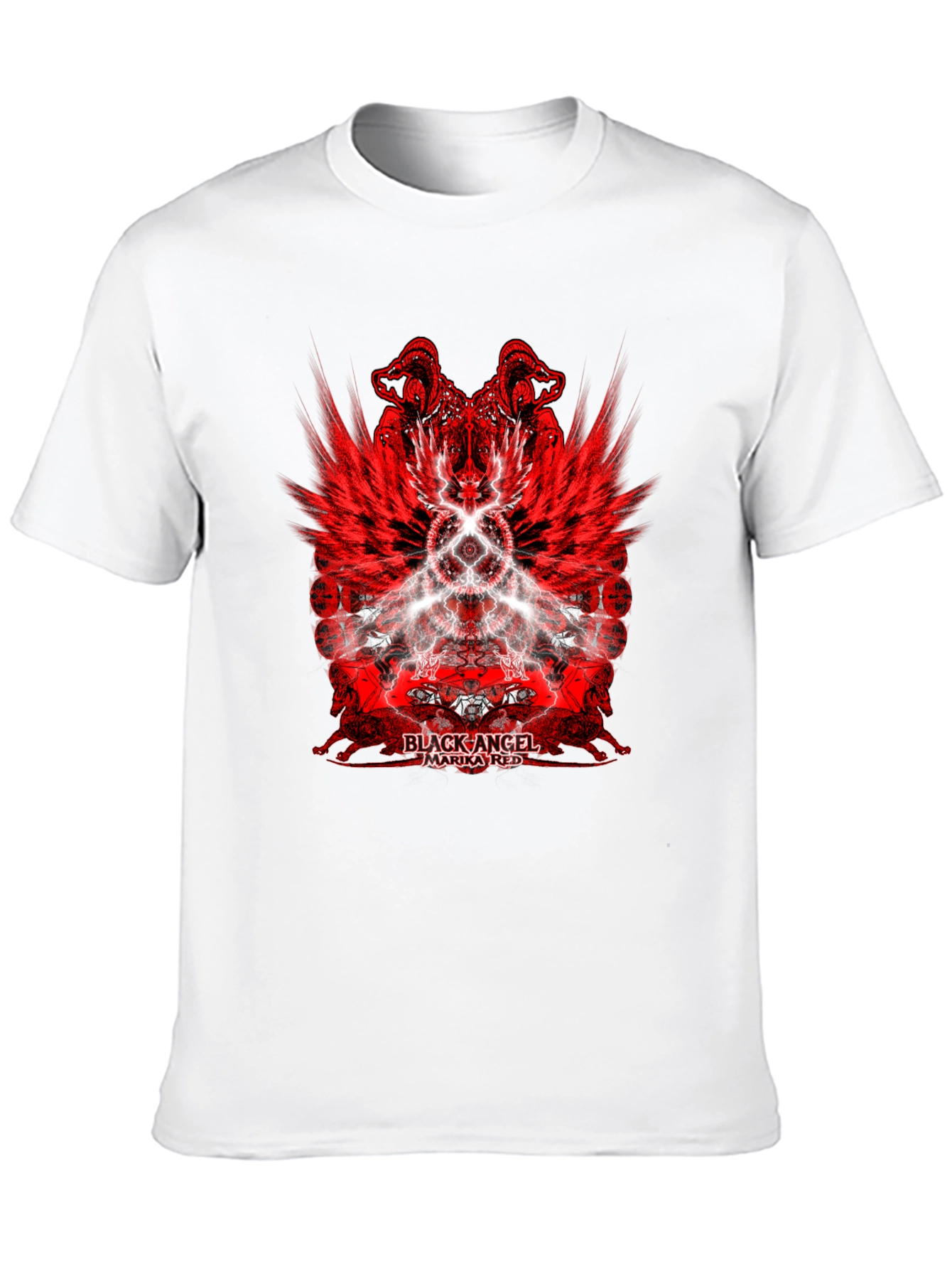 Black Angel Marika Red Graphic T-Shirt