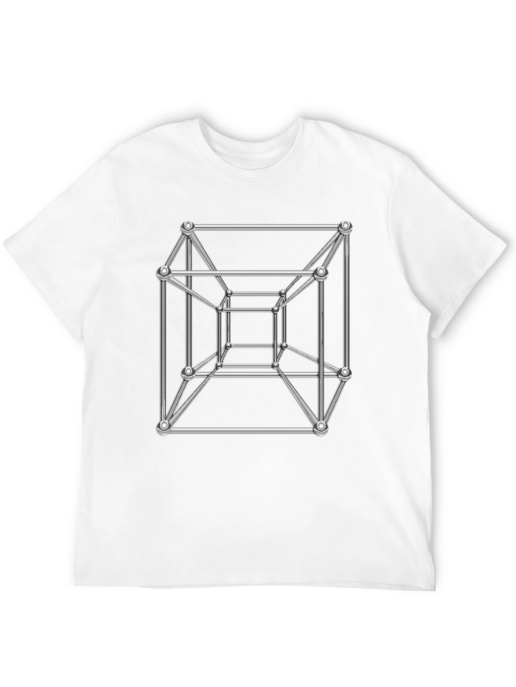 Tesseract Design Black T-Shirt