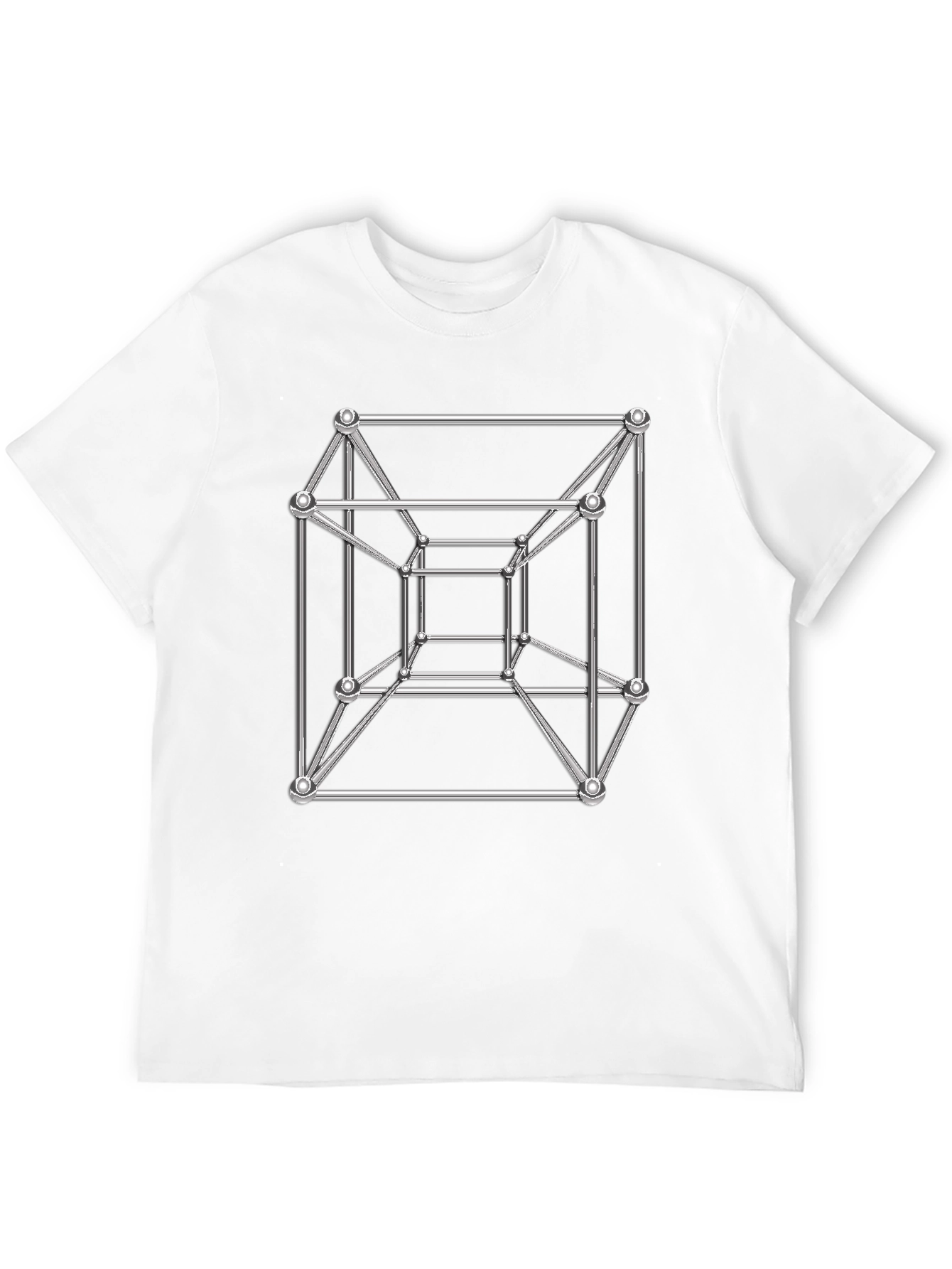 Tesseract Design Black T-Shirt