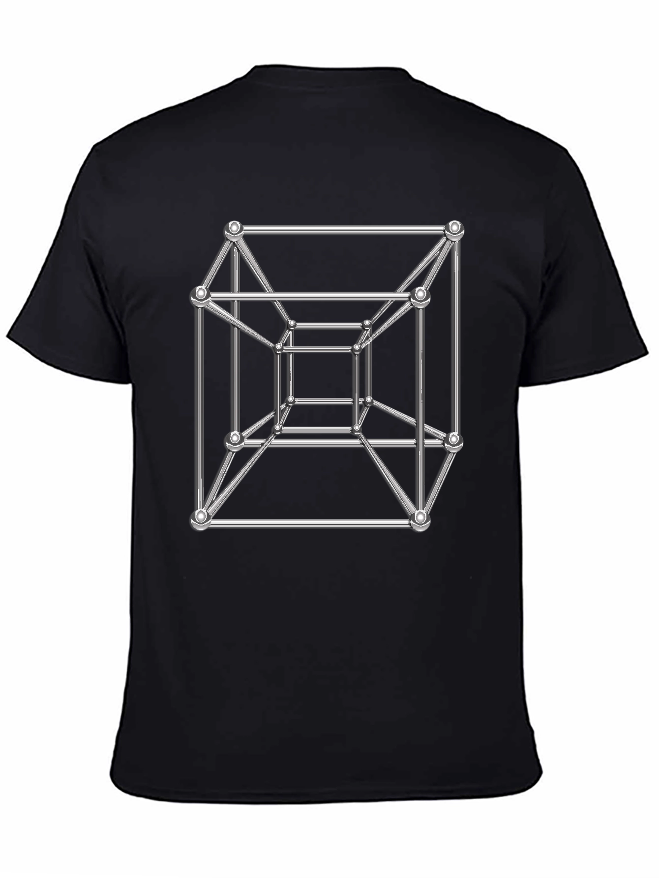Tesseract Design Black T-Shirt