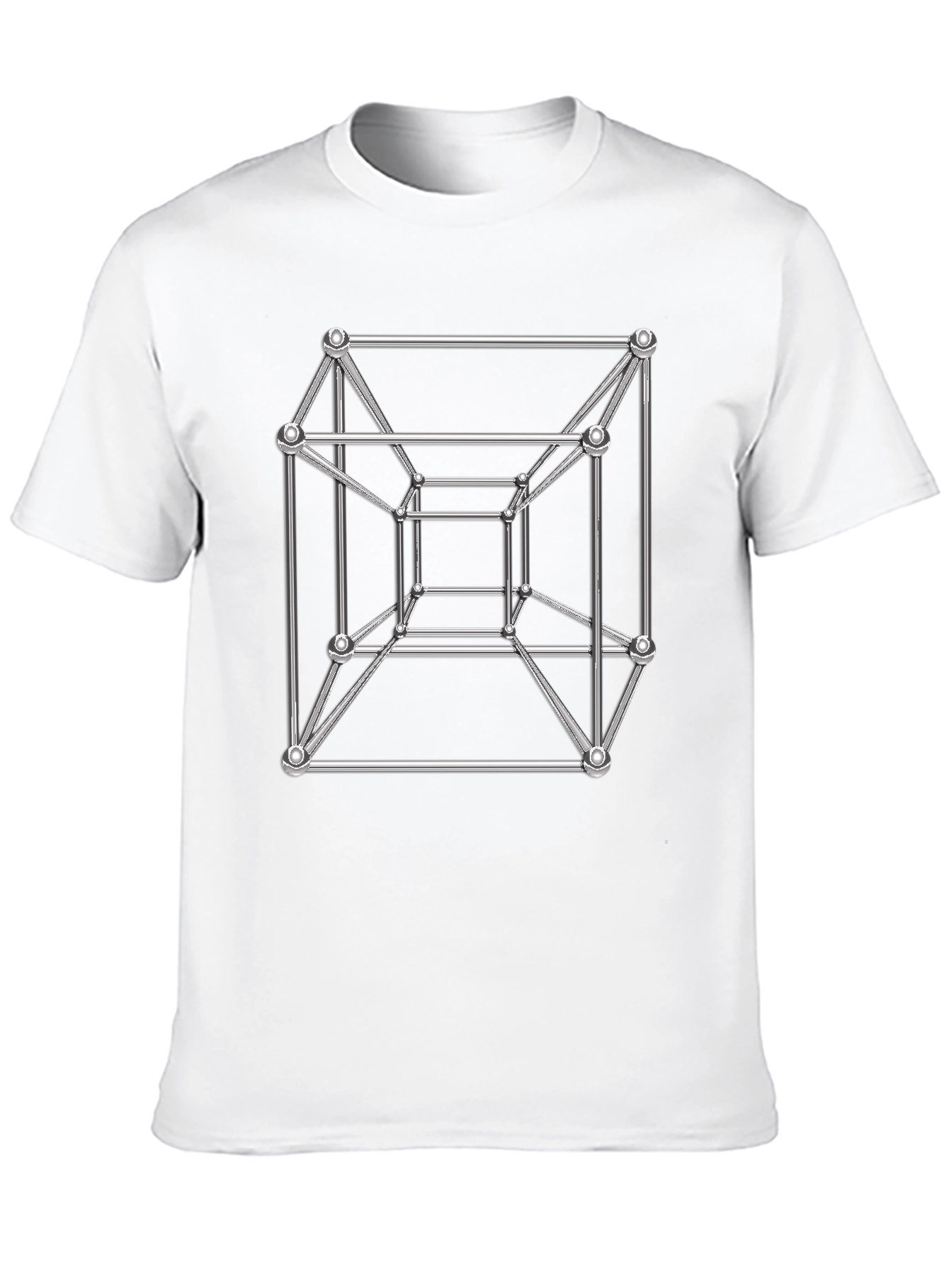 Tesseract Design Black T-Shirt