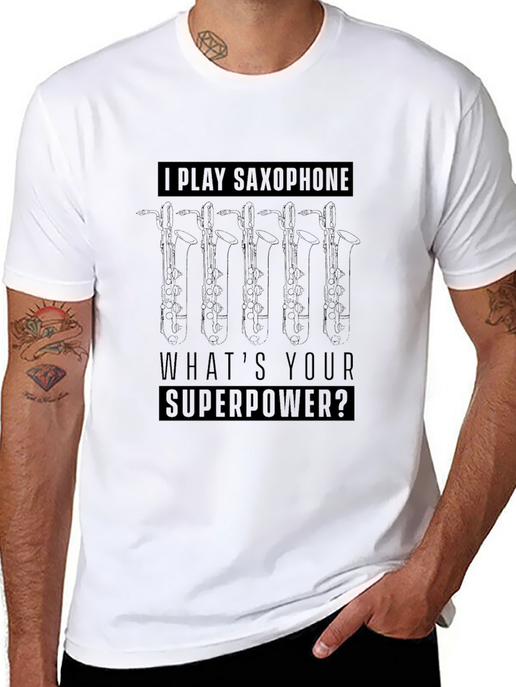 Saxophone Superpower T-Shirt - Musician Gift