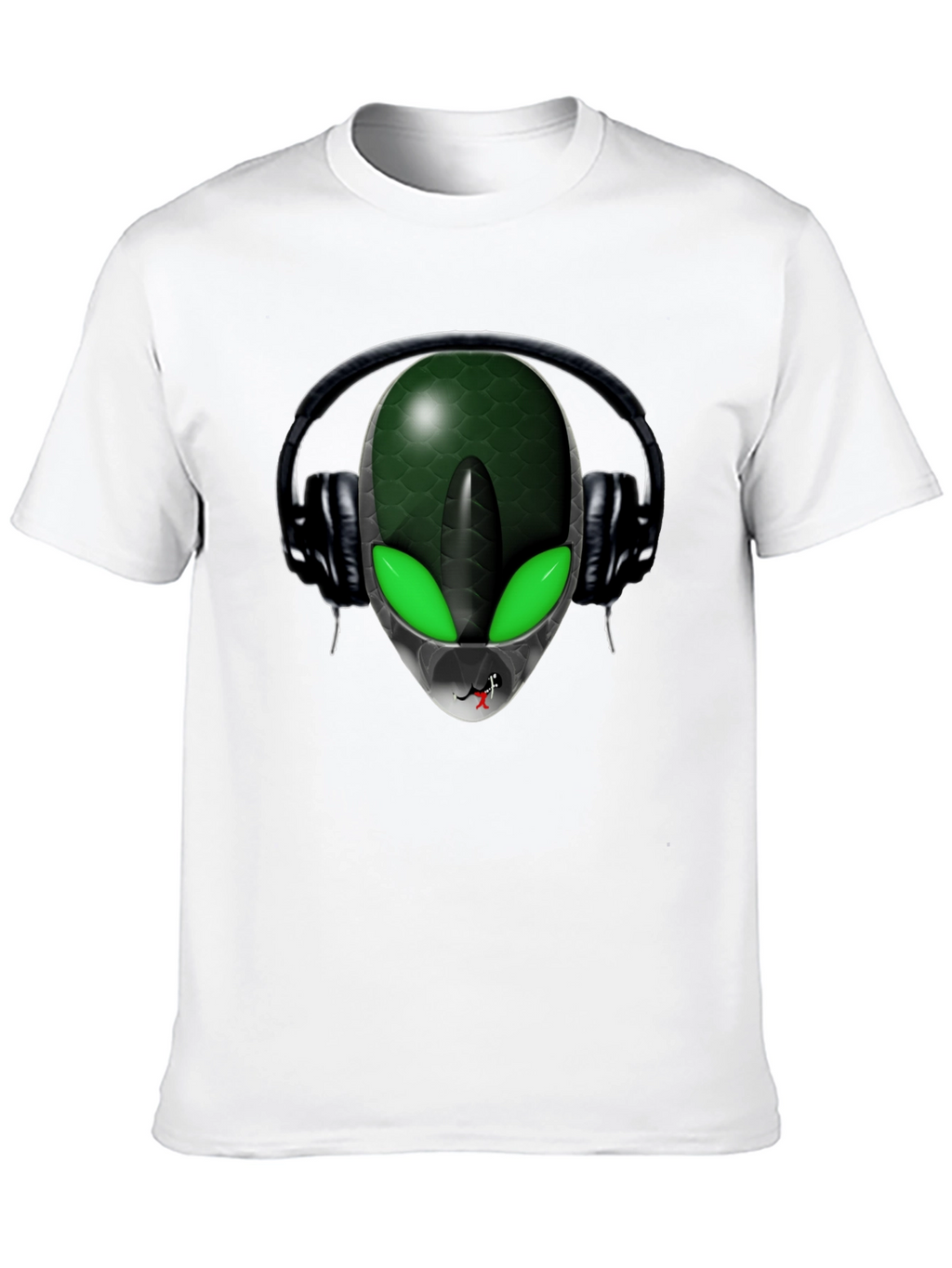 Alien DJ Black T-Shirt - Extraterrestrial Style