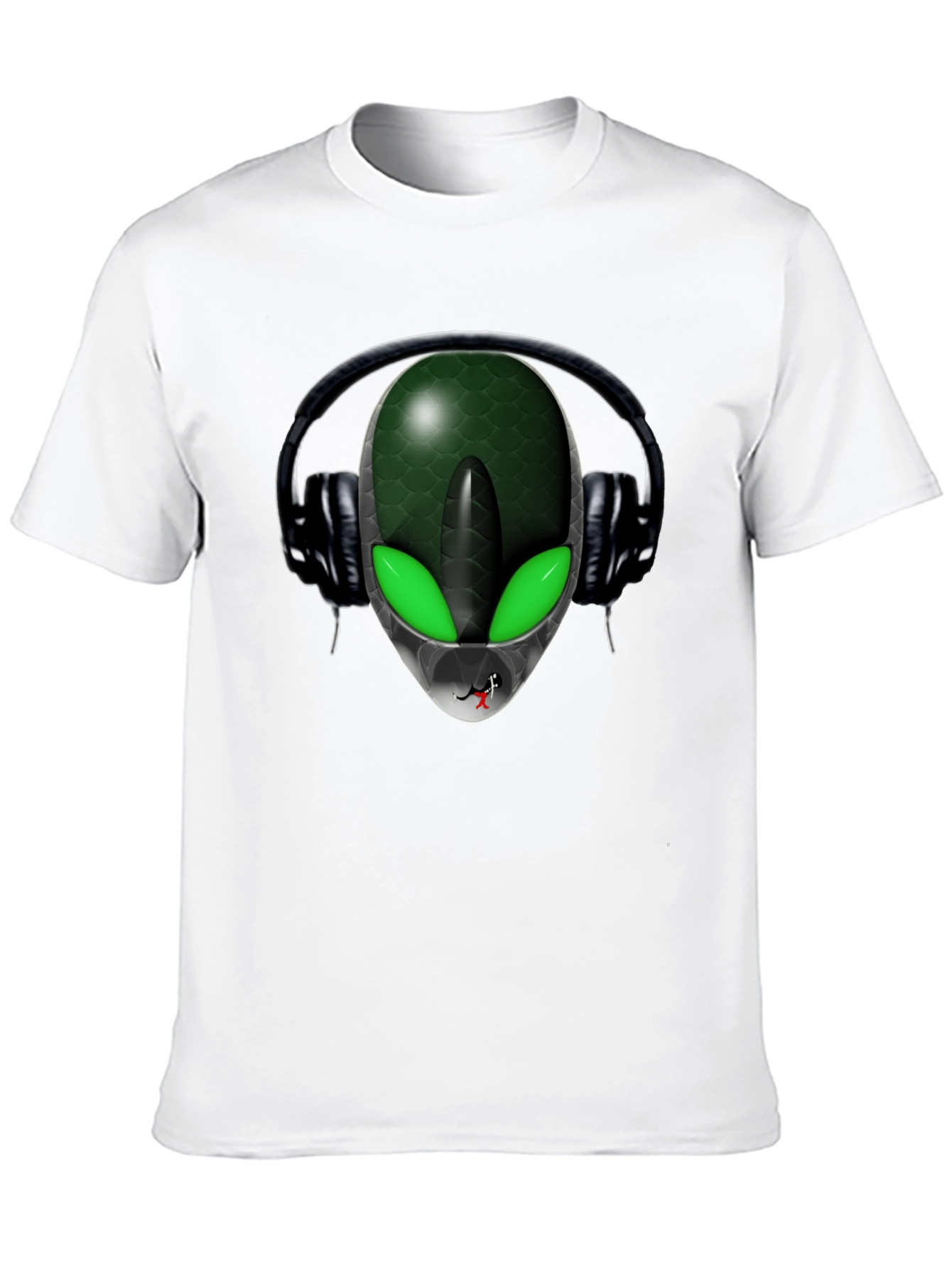 Alien DJ Black T-Shirt - Extraterrestrial Style