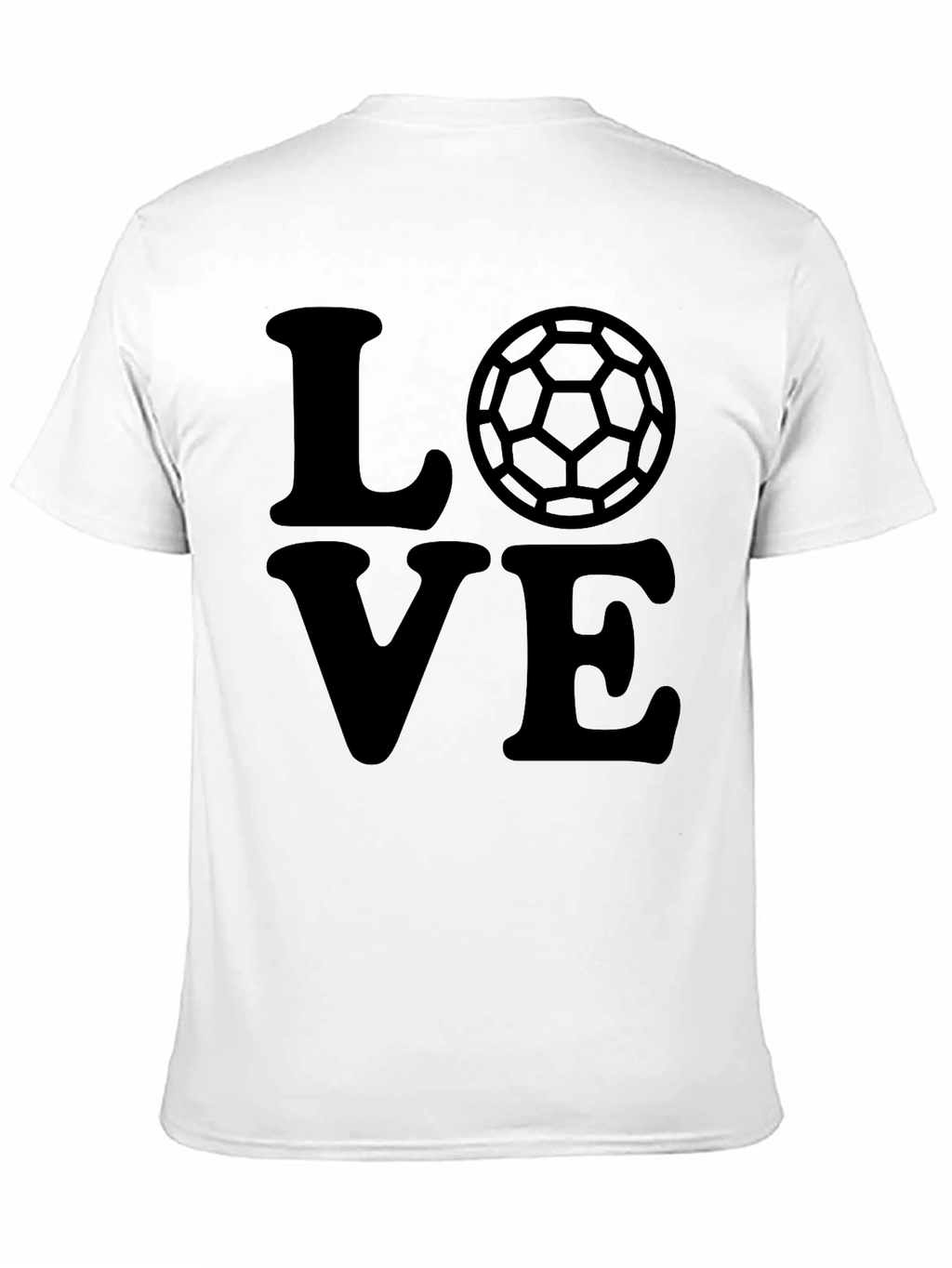 Love Soccer T-Shirt Black Graphic Tee Mens
