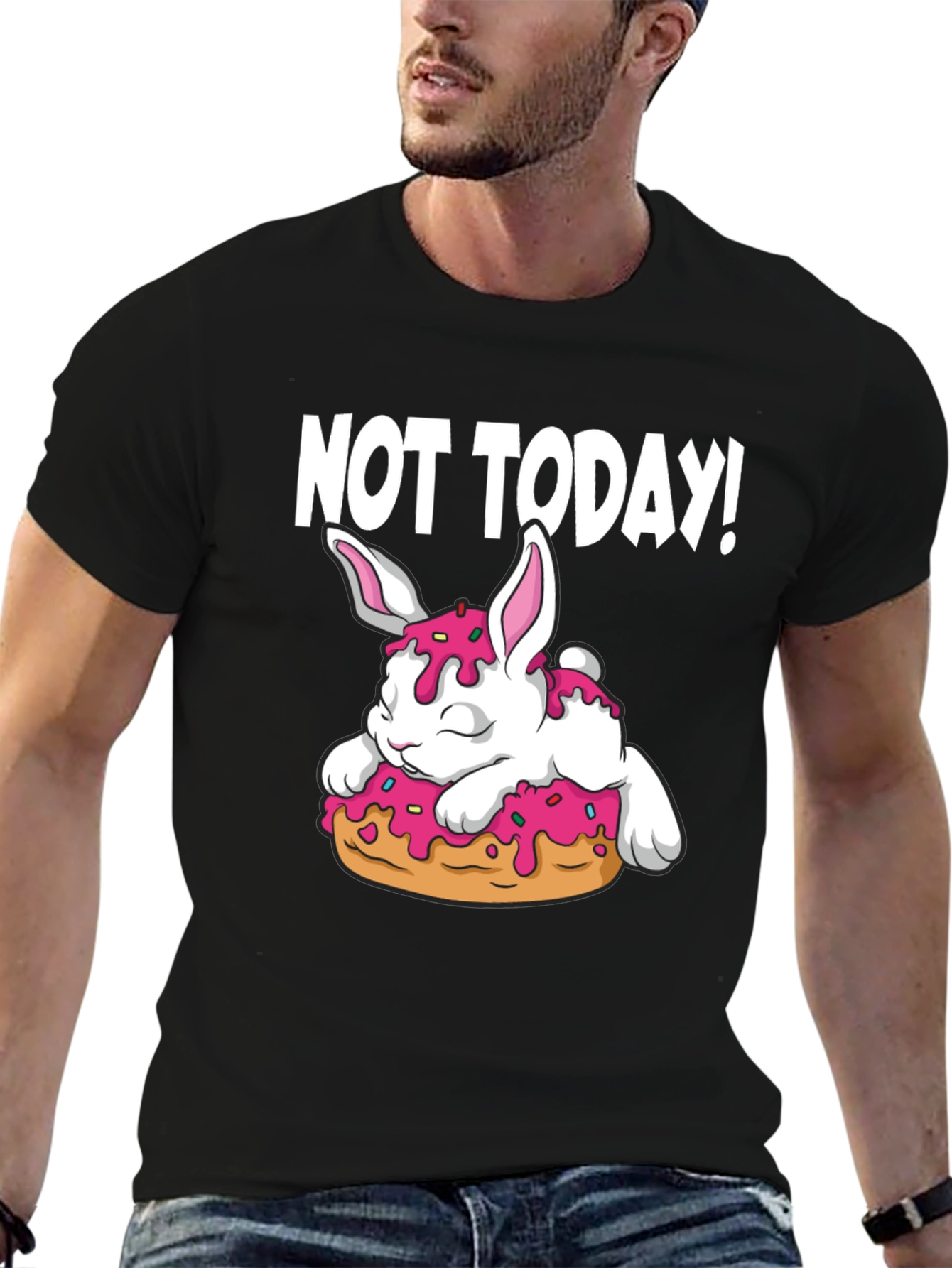 Not Today! Bunny on Donut Graphic Tee