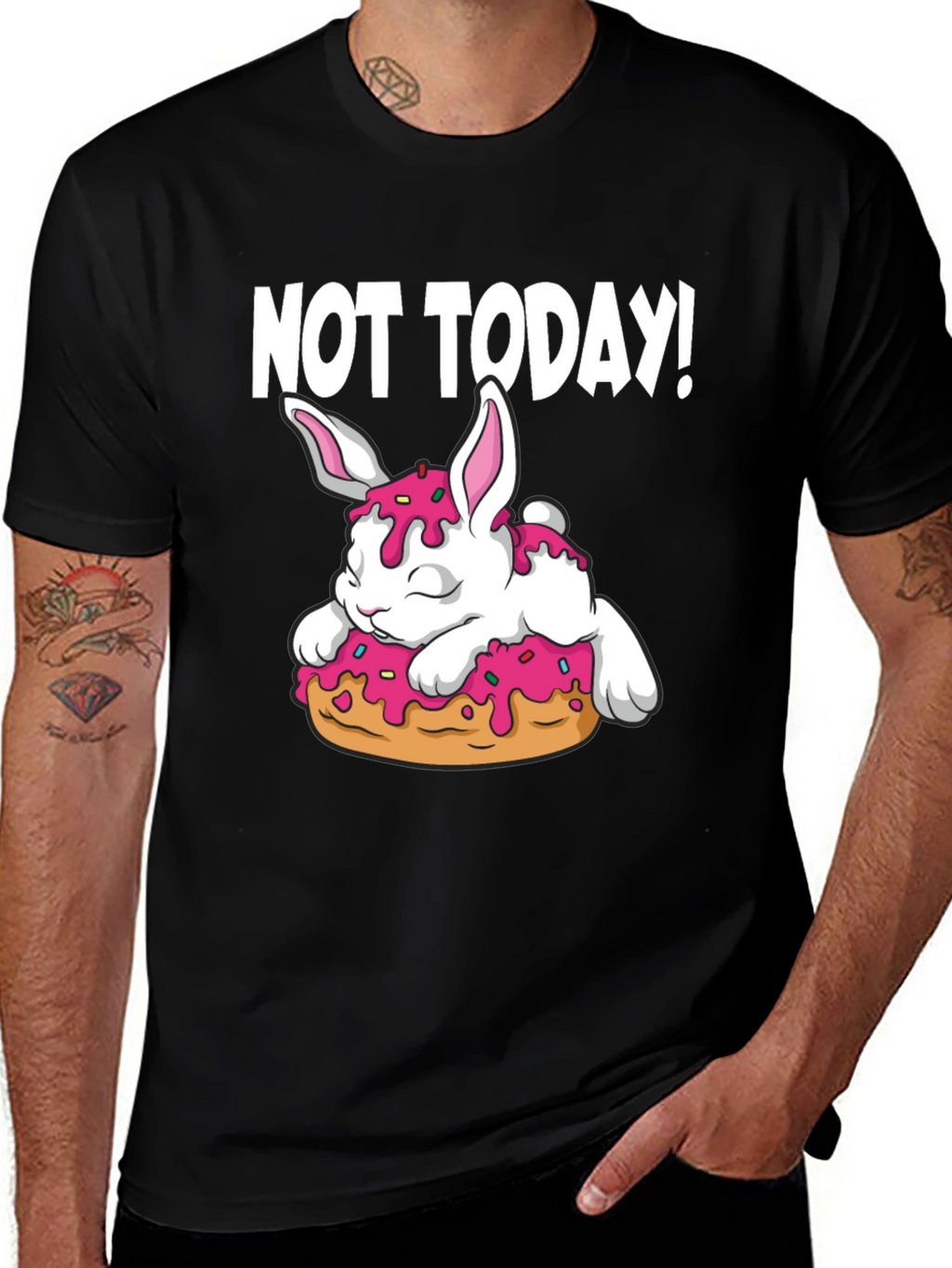 Not Today! Bunny on Donut Graphic Tee