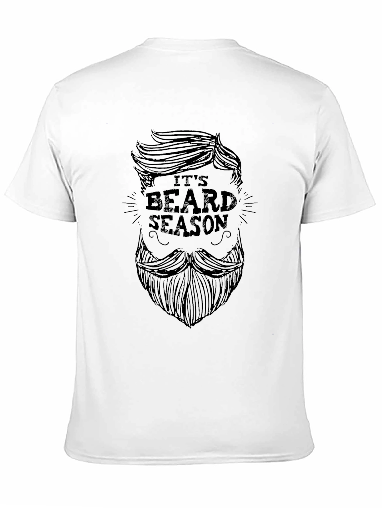 Its Beard Season - Black Graphic T-Shirt
