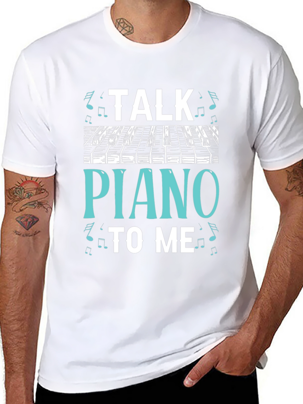 Talk Piano to Me Graphic Tee - Musicians Gift