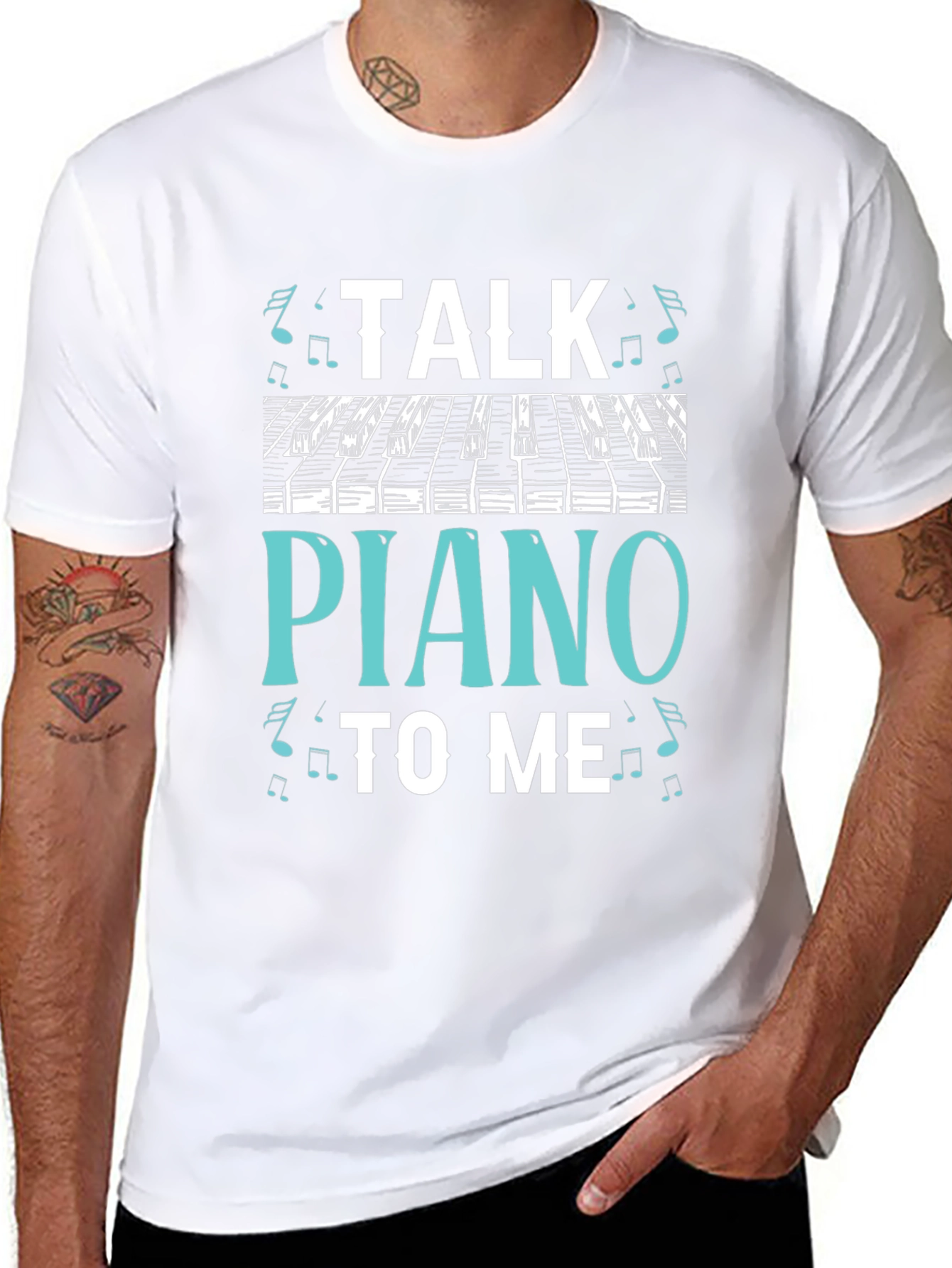Talk Piano to Me Graphic Tee - Musicians Gift