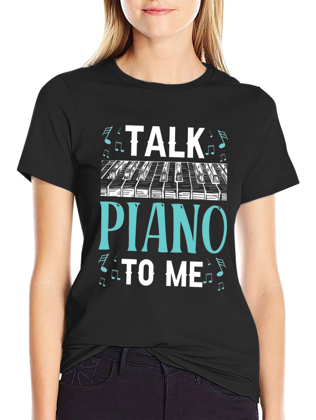 Talk Piano to Me Graphic Tee - Musicians Gift
