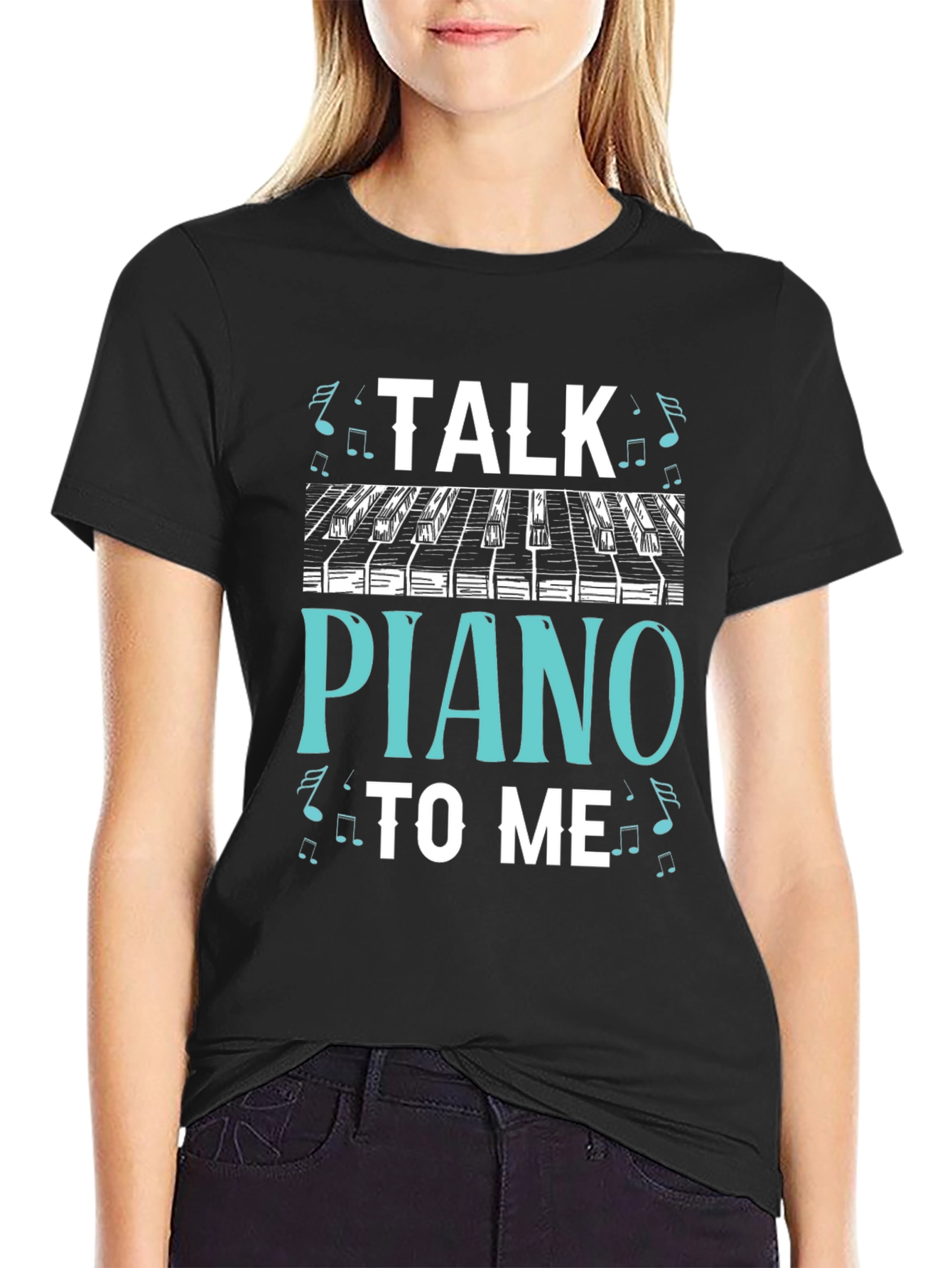 Talk Piano to Me Graphic Tee - Musicians Gift