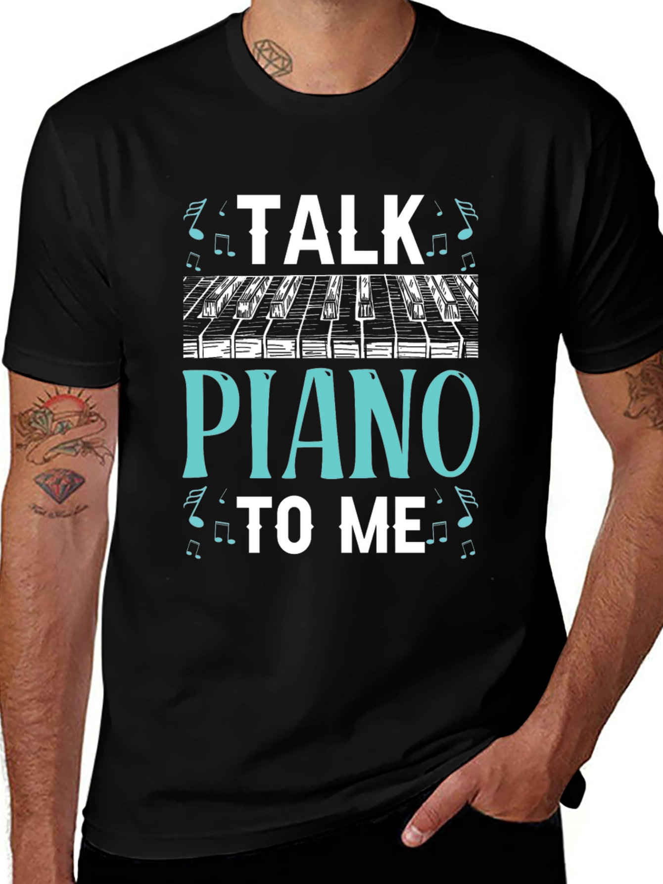 Talk Piano to Me Graphic Tee - Musicians Gift