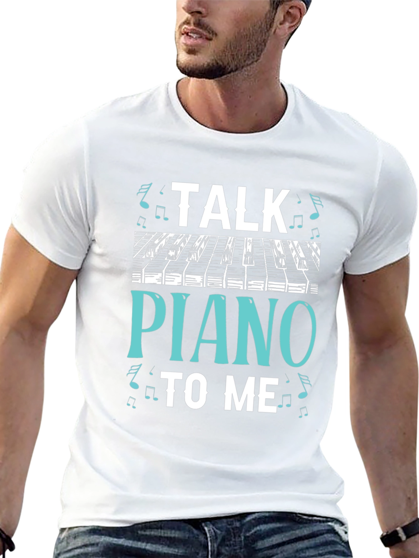 Talk Piano to Me Graphic Tee - Musicians Gift