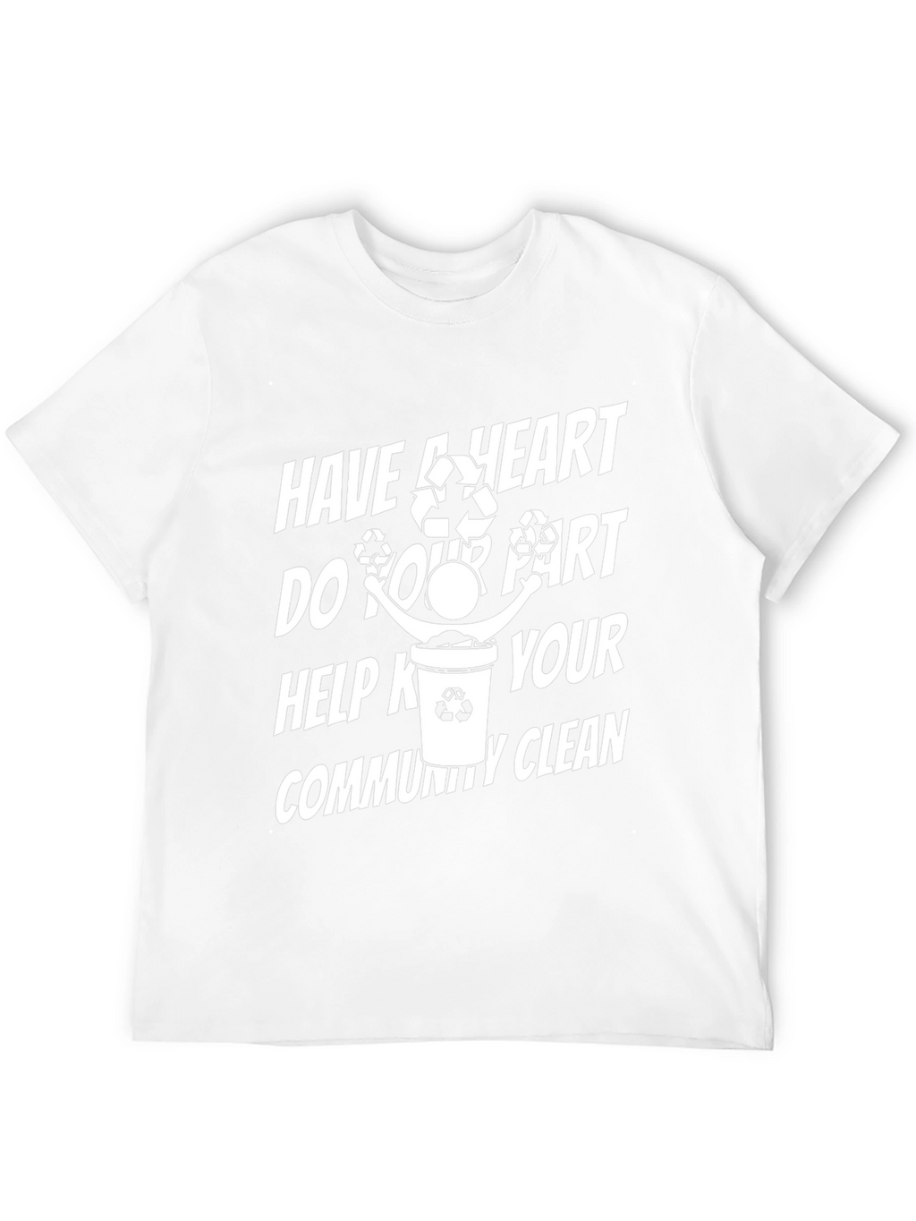 Eco-Friendly Have a Heart Graphic Black T-Shirt