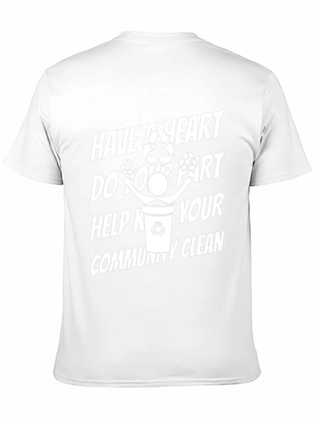 Eco-Friendly Have a Heart Graphic Black T-Shirt