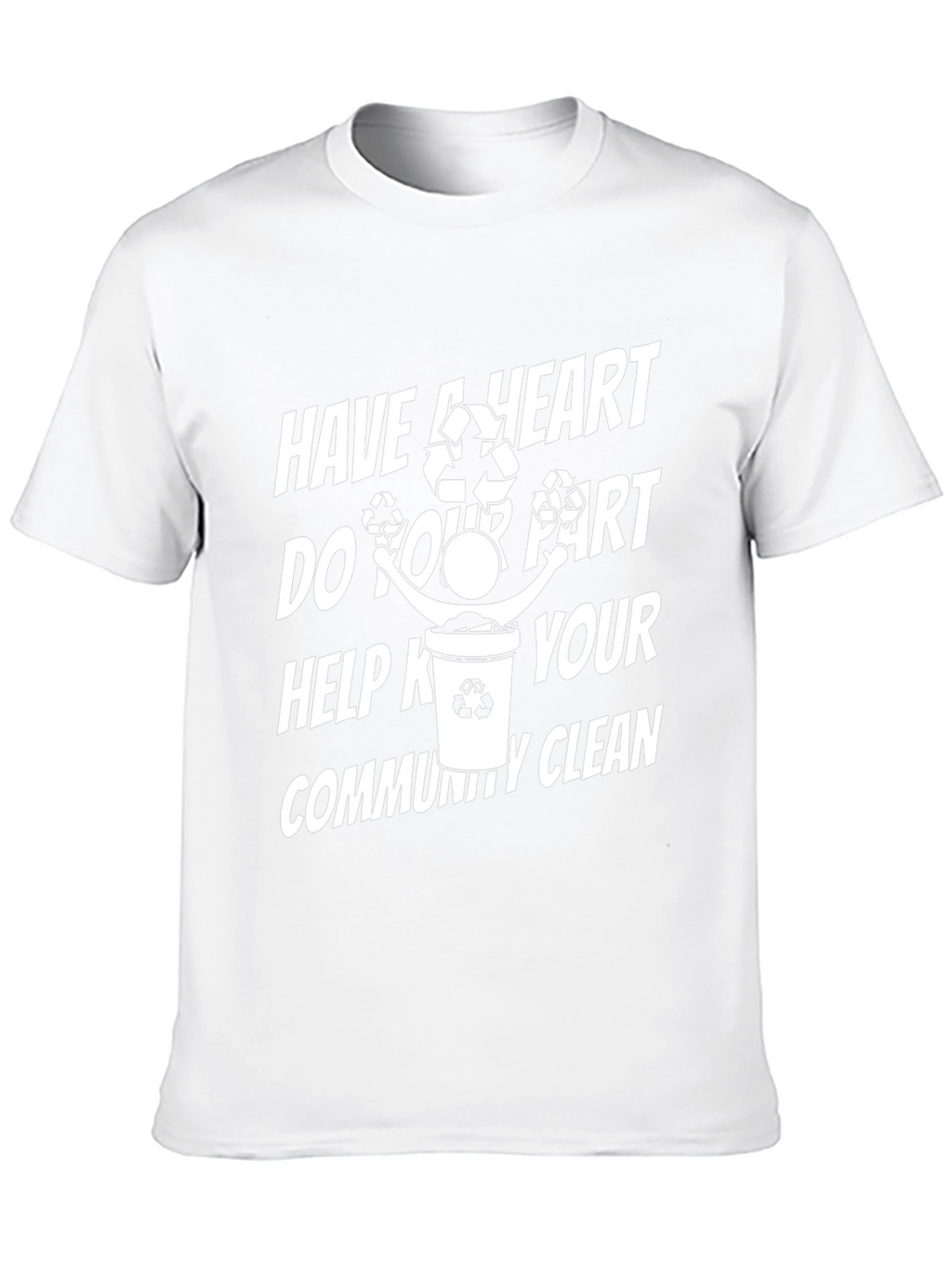 Eco-Friendly Have a Heart Graphic Black T-Shirt