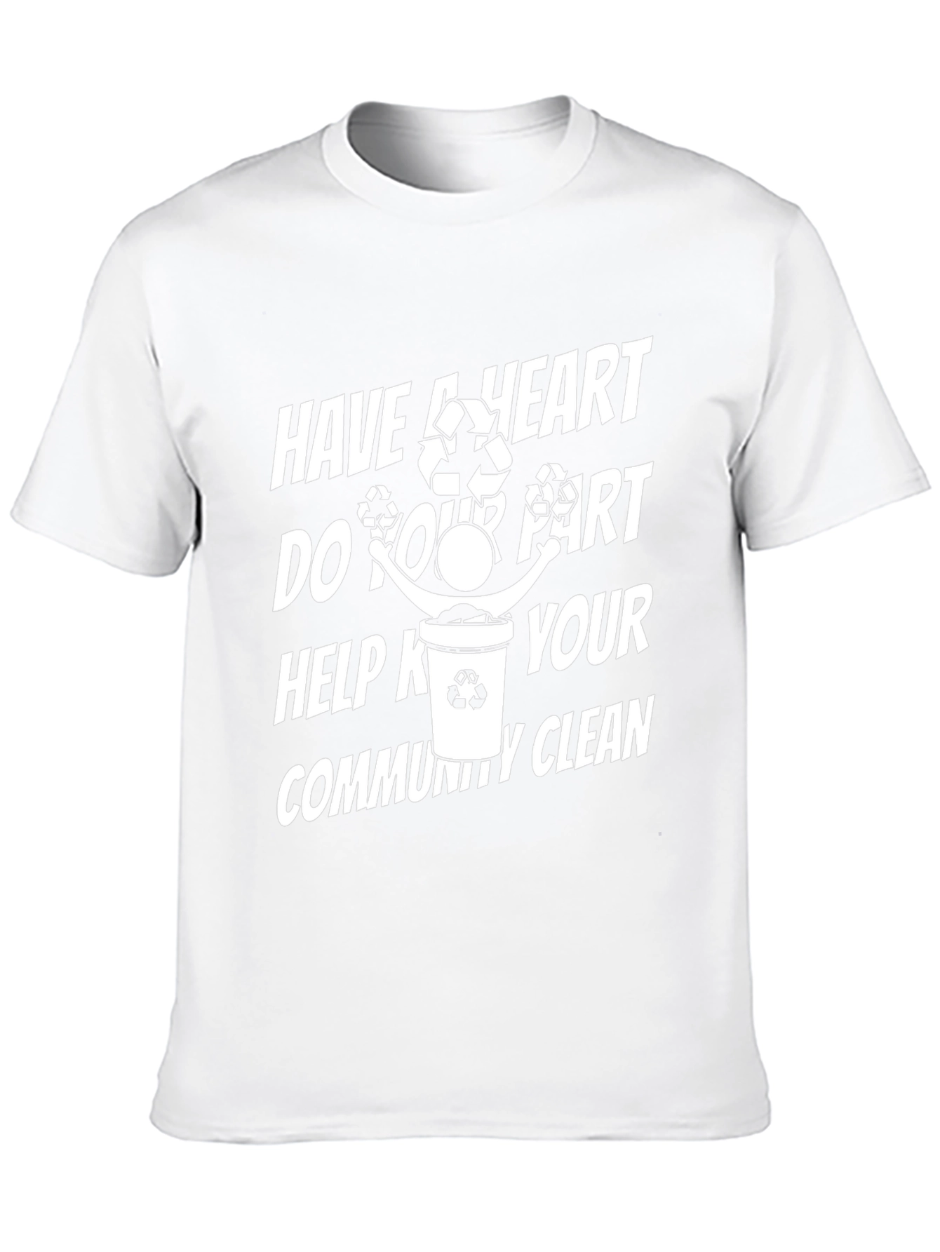 Eco-Friendly Have a Heart Graphic Black T-Shirt