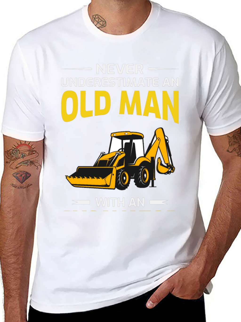 Old Man Excavator T-Shirt