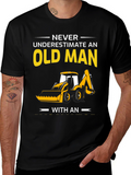 Old Man Excavator T-Shirt