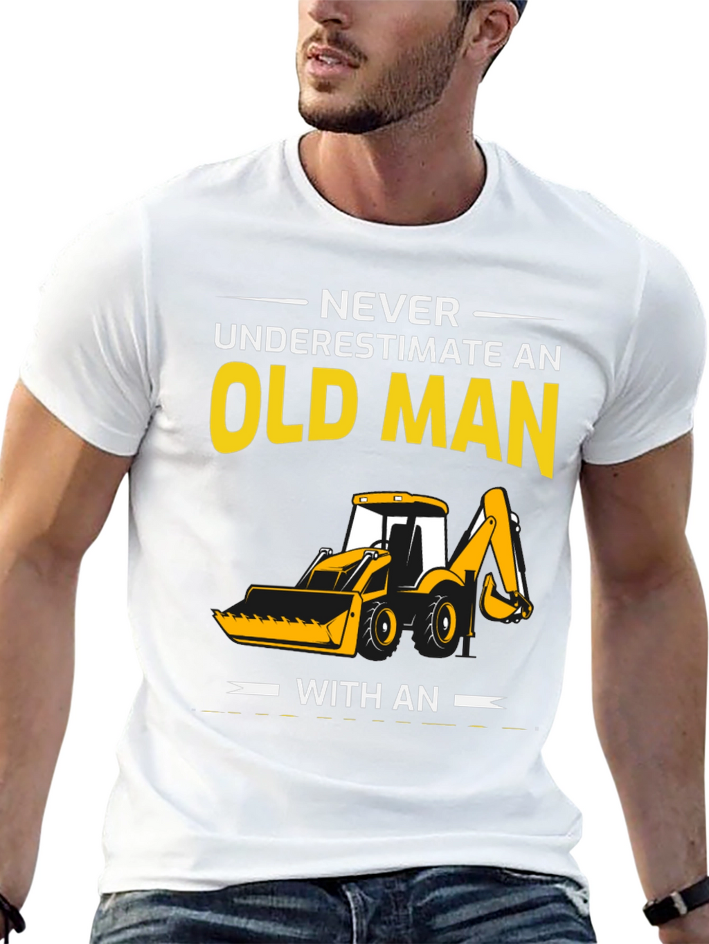 Old Man Excavator T-Shirt