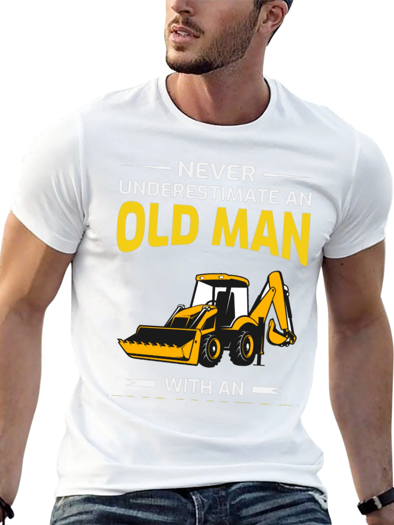 Old Man Excavator T-Shirt