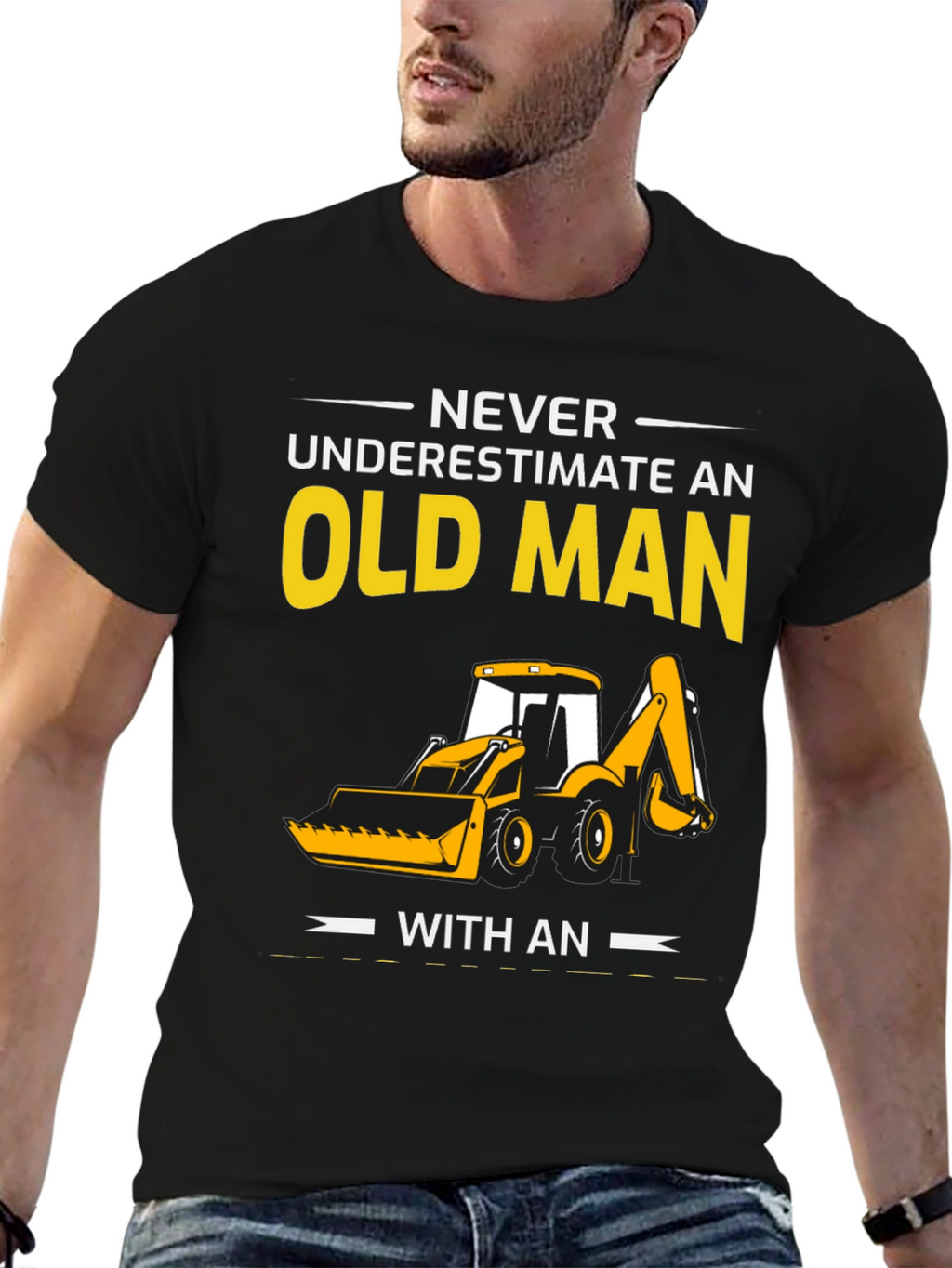 Old Man Excavator T-Shirt