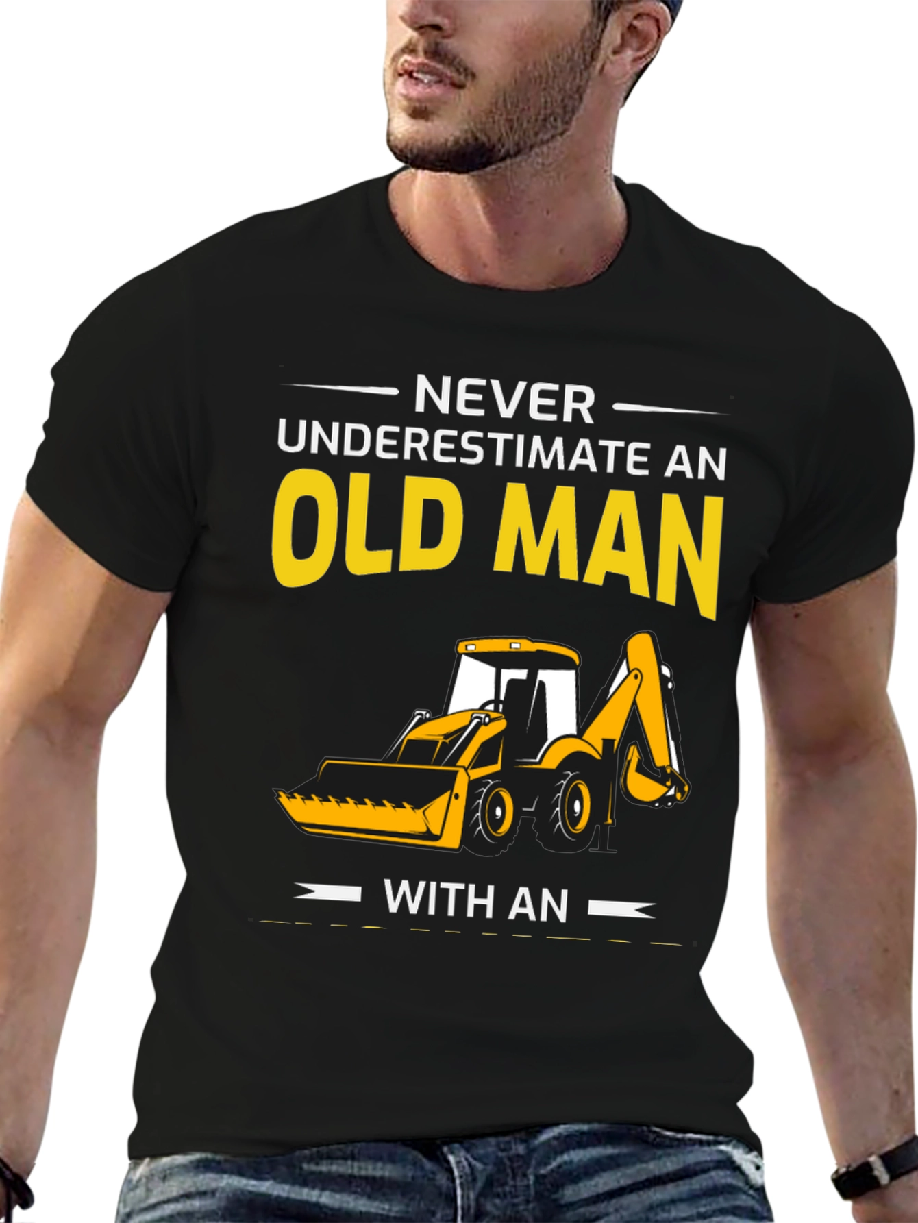 Old Man Excavator T-Shirt