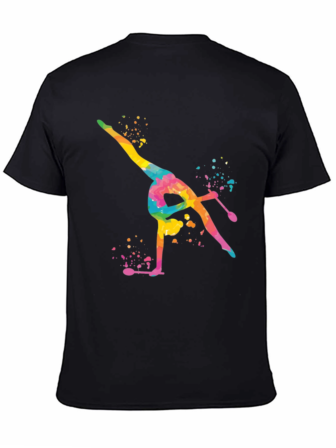 Watercolor Gymnast T-Shirt - Colorful Artistic Design