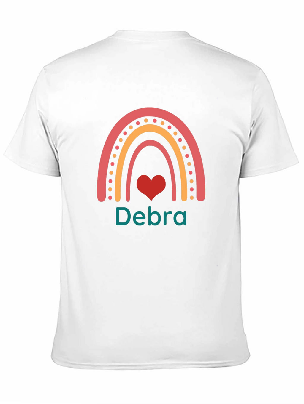 Debra Rainbow Heart Personalized T-Shirt