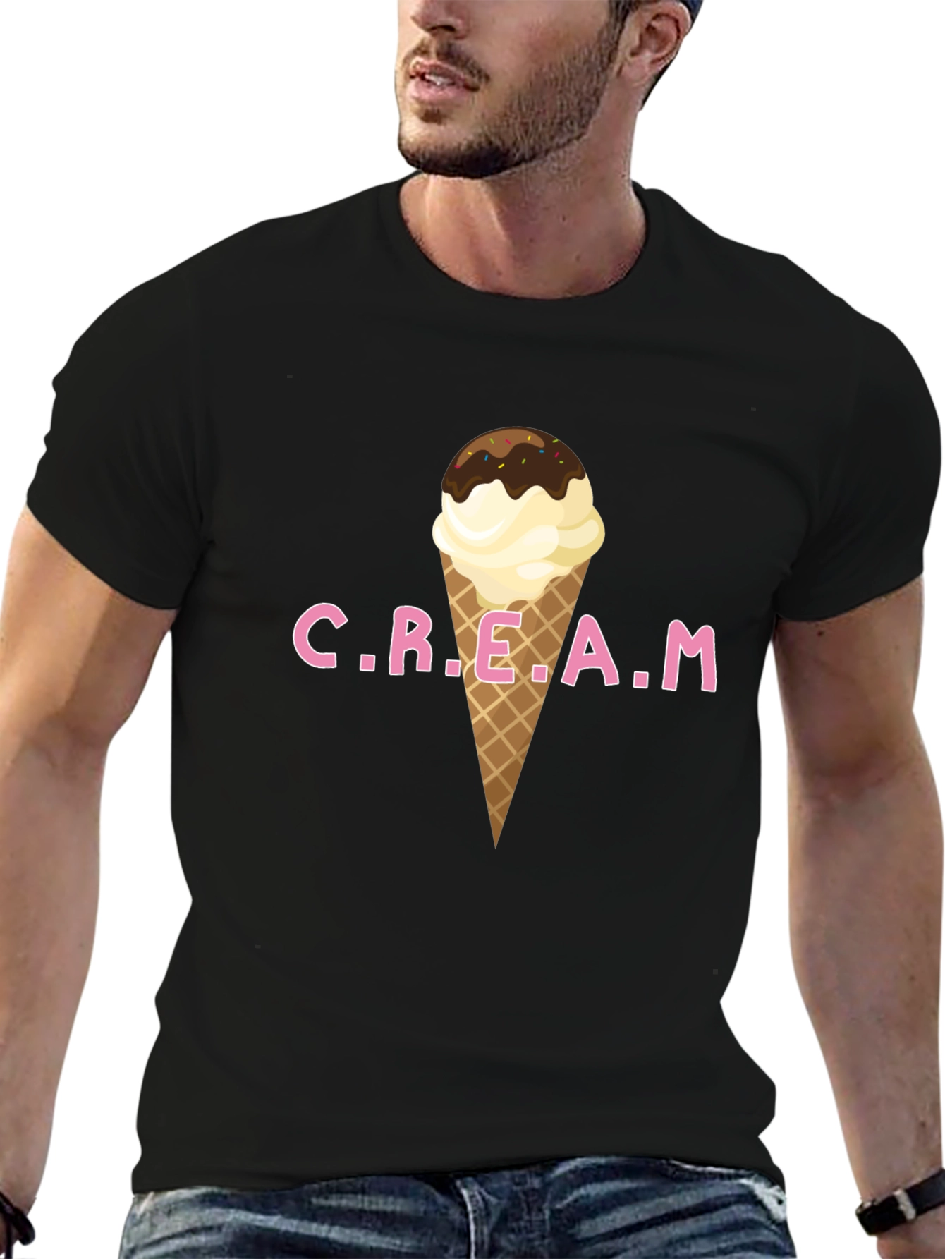 C.R.E.A.M. Ice Cream Graphic Tee - Black
