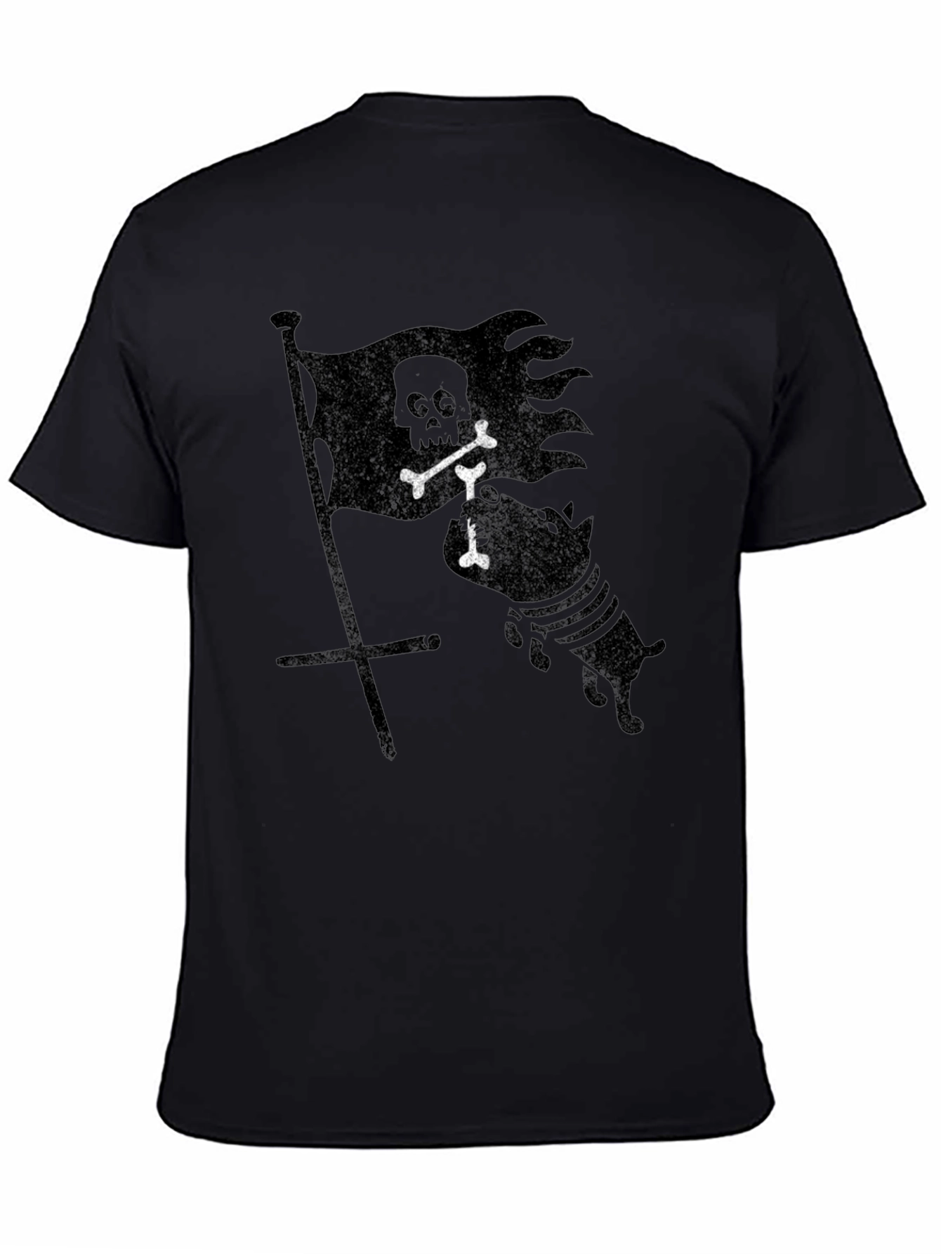 Pirate Flag Skull & Bones Mens Black T-Shirt