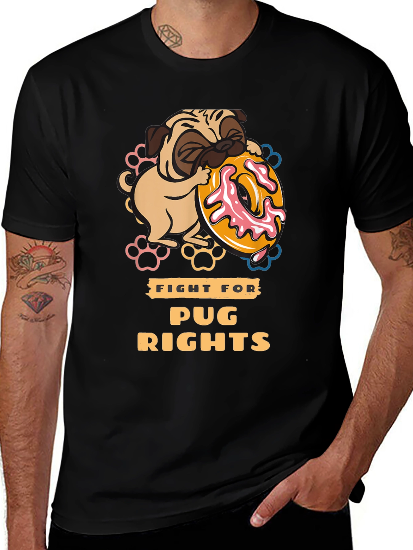 Pug Rights Graphic T-Shirt - Unisex