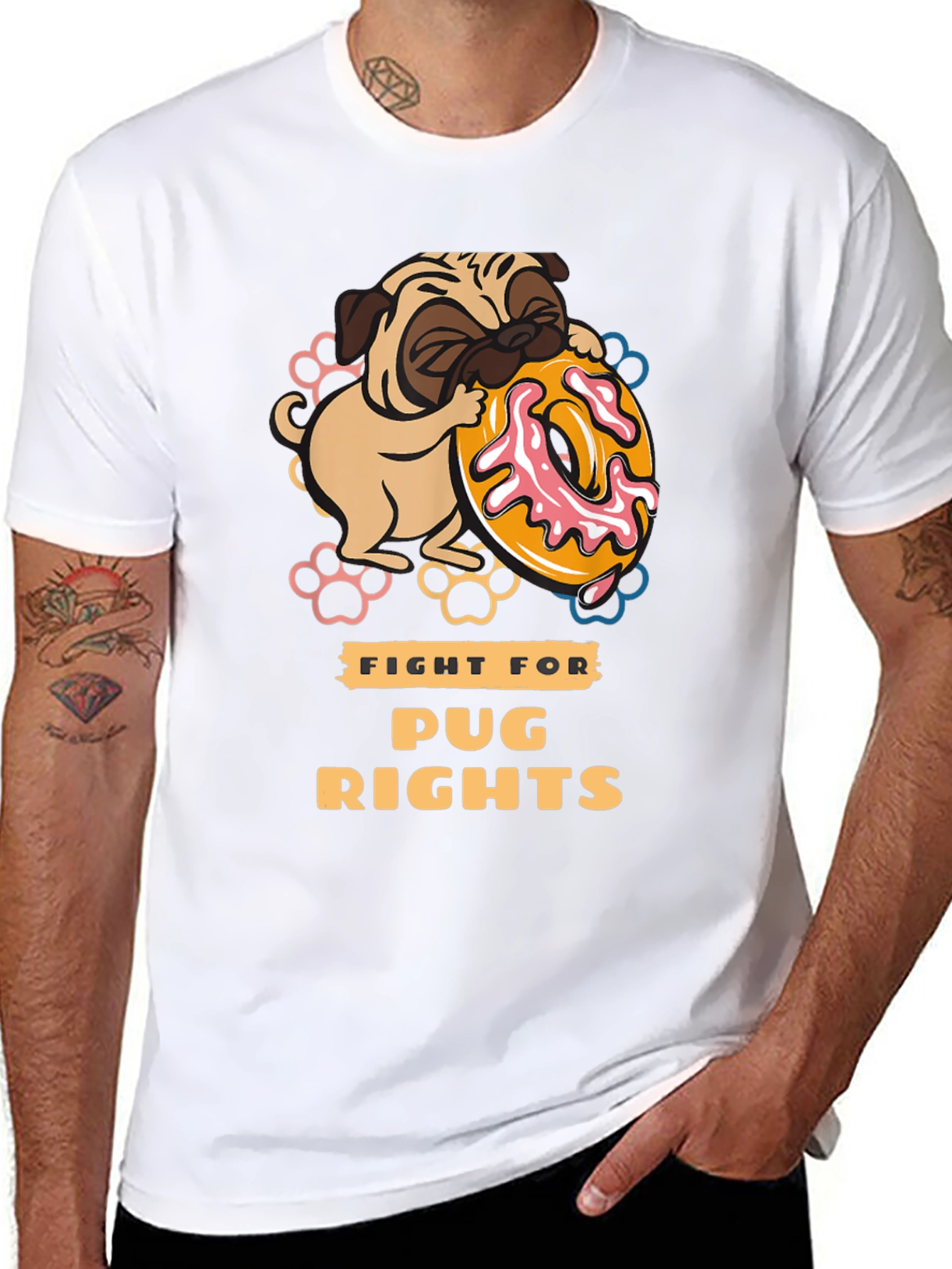 Pug Rights Graphic T-Shirt - Unisex
