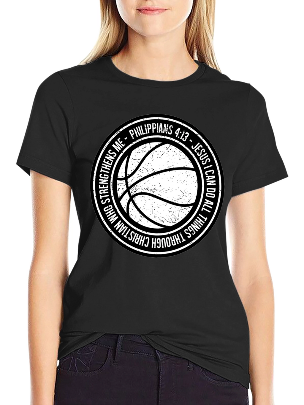 Christian Basketball T-Shirt - Philippians 4:13