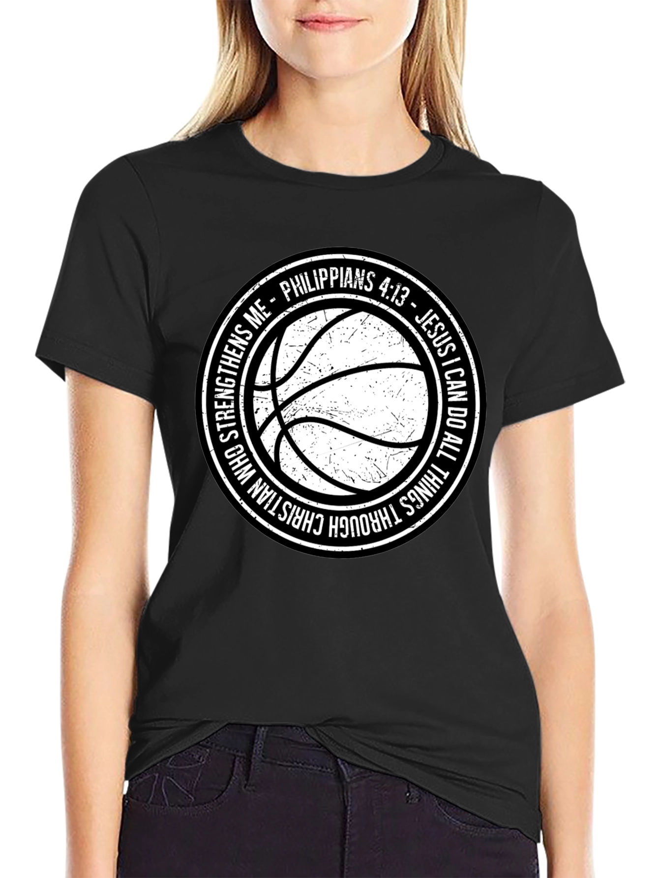 Christian Basketball T-Shirt - Philippians 4:13
