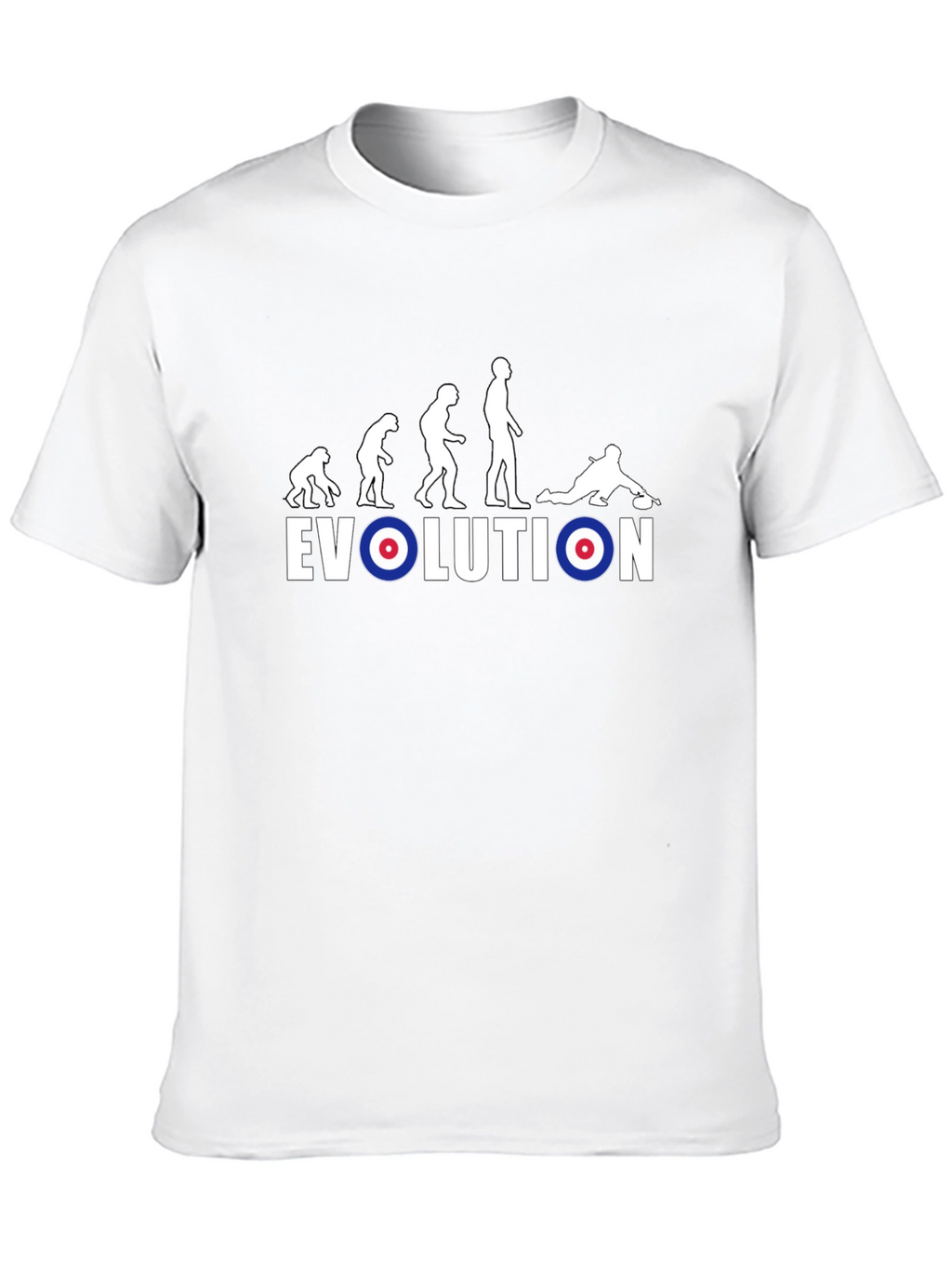 Evolution of Curling T-Shirt - Novelty Graphic Tee